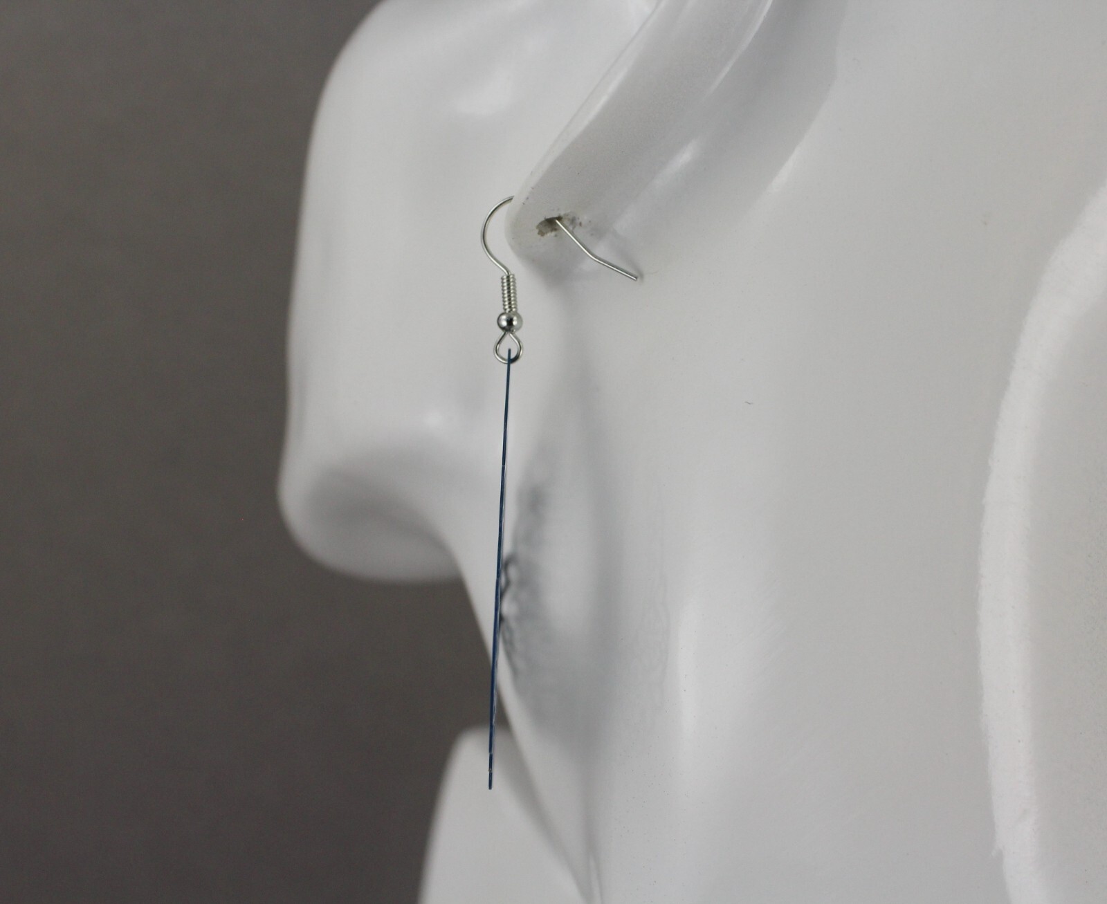 Blue Teal earrings teardrop dangle VERY lightweight filigree 2.5″ long floral