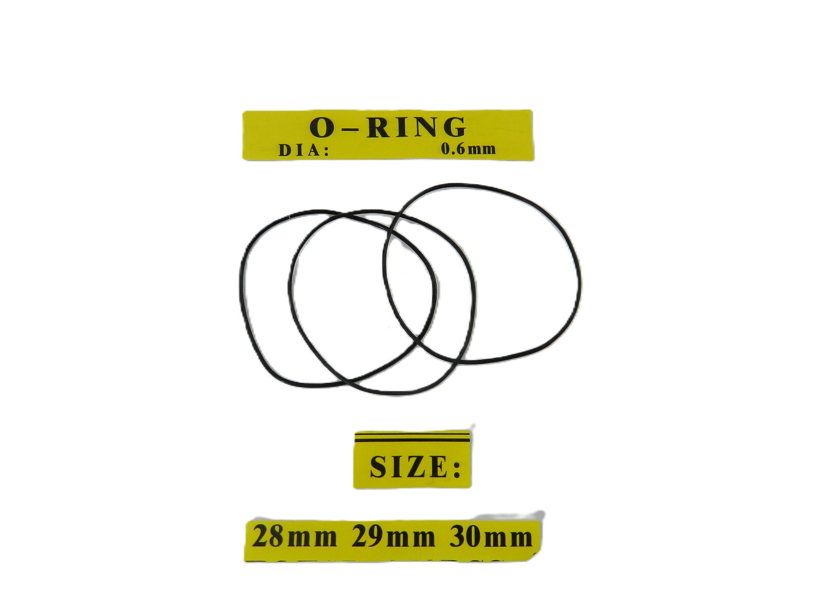 Rubber Watch Case Back O Ring Round Gasket 28mm-29mm-30mm Thick 0.6mm