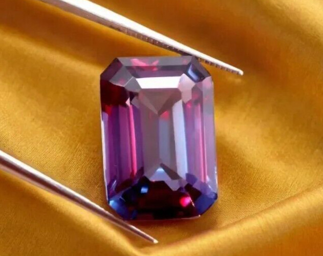 Color Change Natural Alexandrite Emerald Cut 6.50 Ct CERTIFIED Loose Gemstone