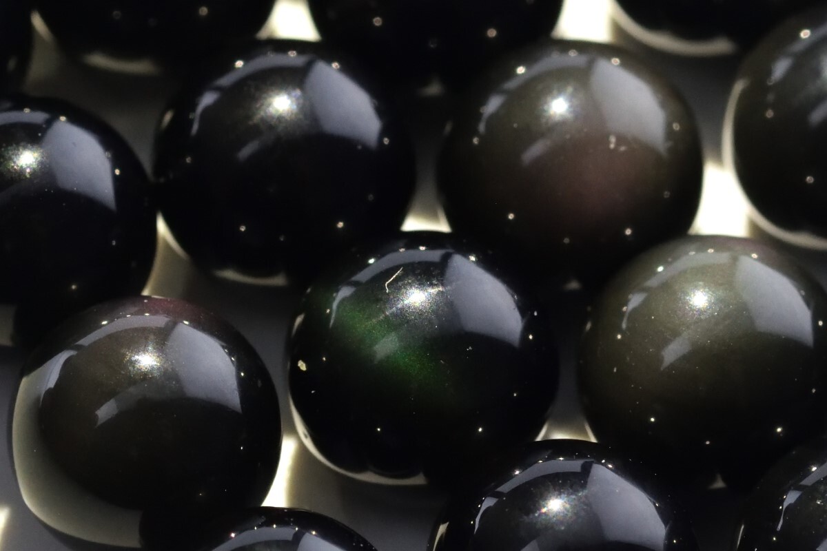 Natural Rainbow Obsidian Beads Round Gemstone Loose Beads 6/8-9MM