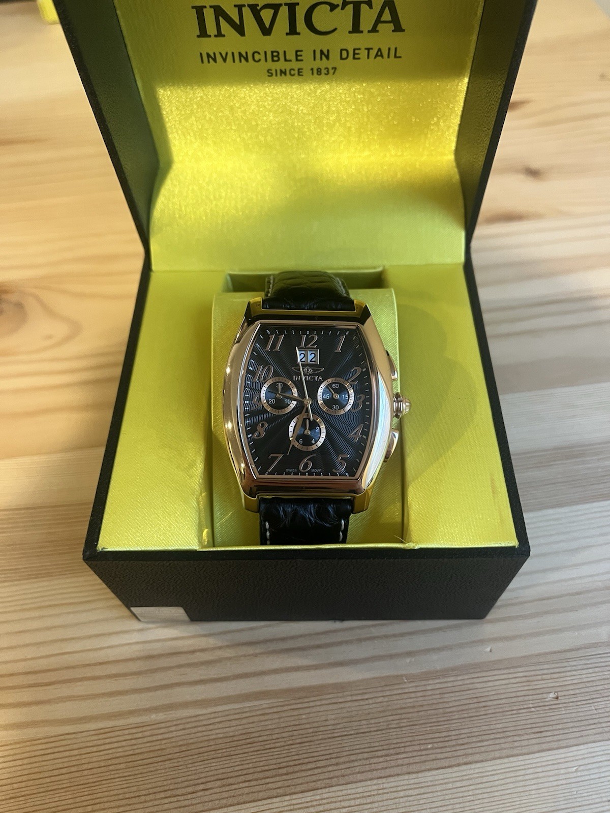 Invicta Rose Gold Plated Chronograph Watch 2342 39mm