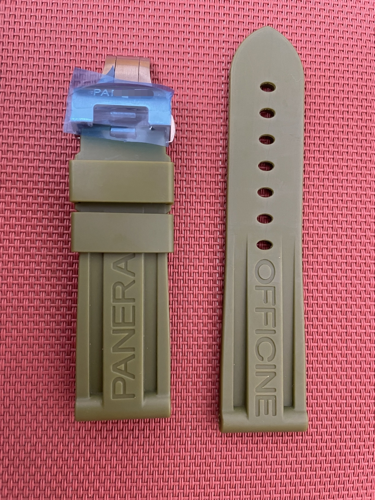 22 24 26mm Rubber Dive Strap Folding Clasp Fit Panerai Watch PAM441/359/437/393