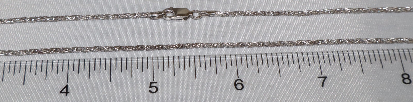 AHM 24″ 925 Silver Woven Twisted Rope Style Chain Necklace “Italy” 1 MM Wide