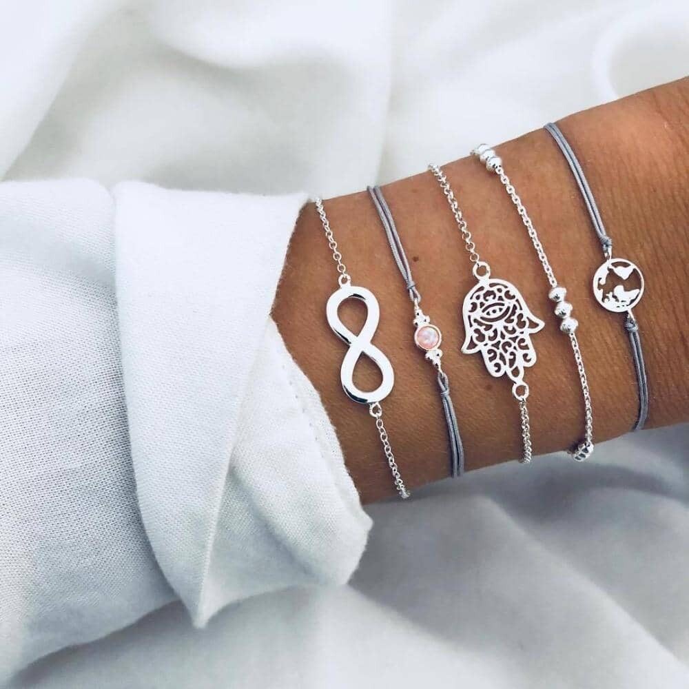 Bohemian Bracelet Sets Multilayer Boho Charm Bracelets 19 Styles