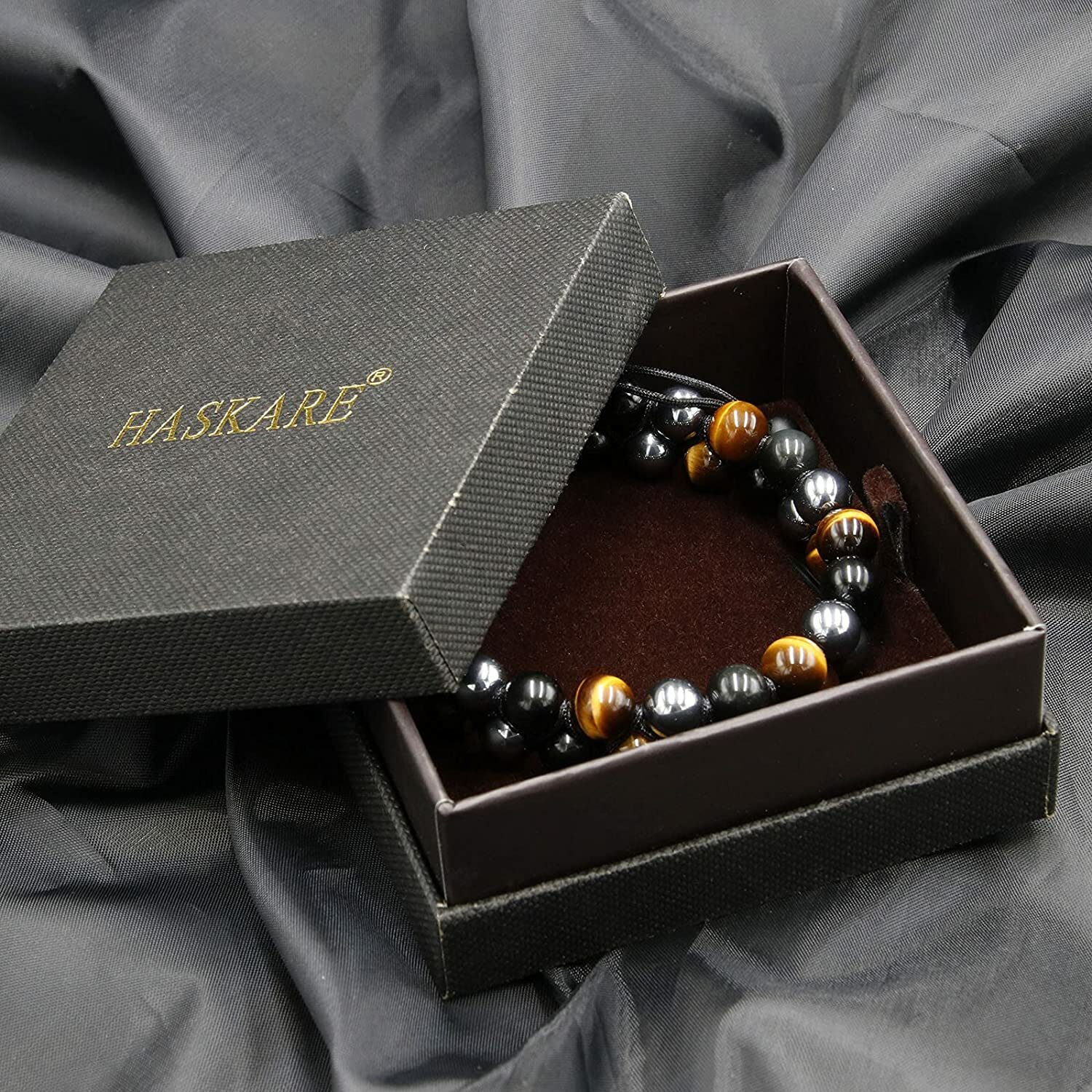 Natural Stone Bead Double Layer Braided Bracelet Bangles Healing Therapy Jewelry