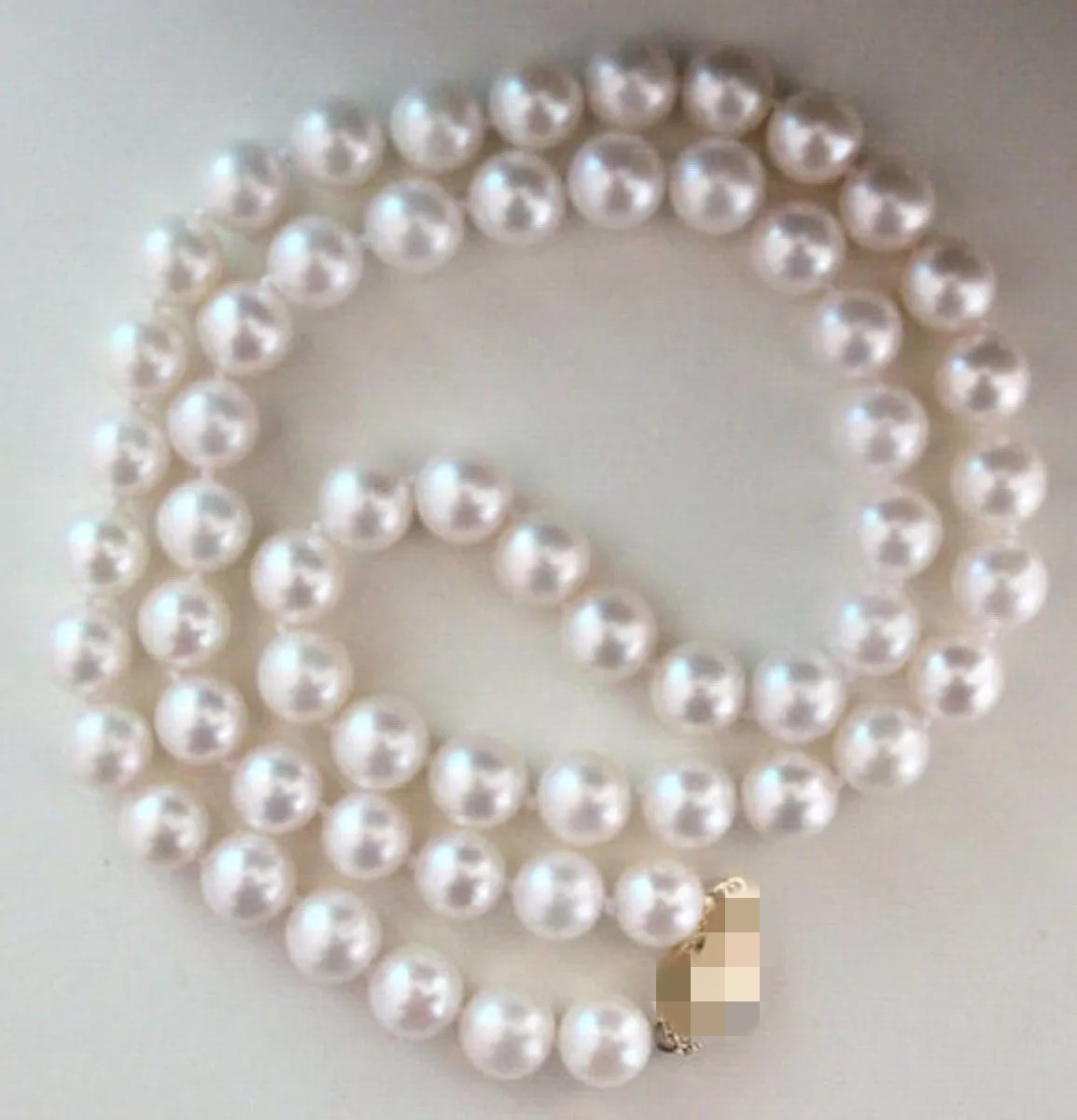 Amazing 8-9mm Natural White AKOYA Round Pearl Necklace 14k 16″ 17″18″ 19″ 20″