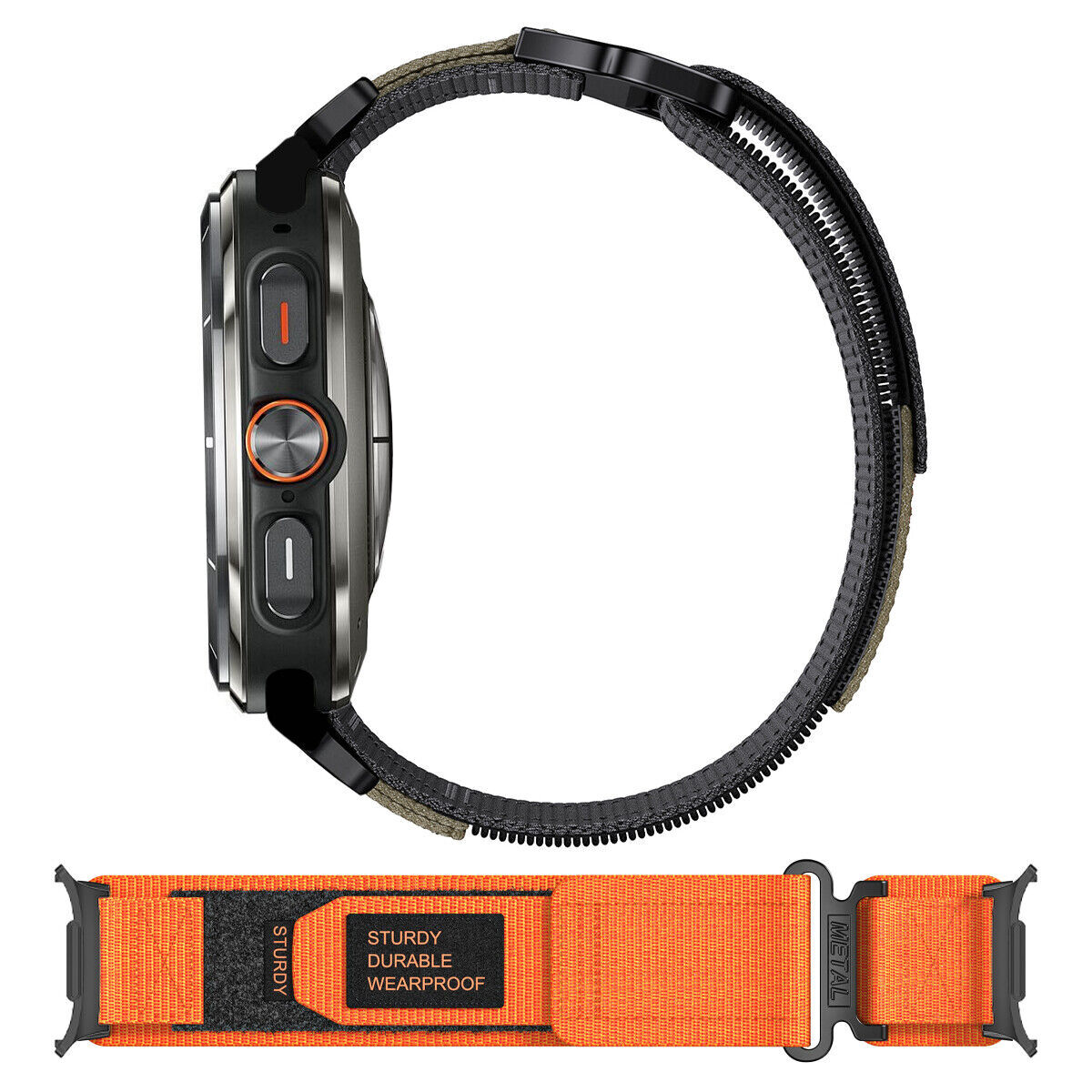 Nylon Strap for Samsung Galaxy Watch 7 Ultra 47mm Loop Band Camouflage Wristband