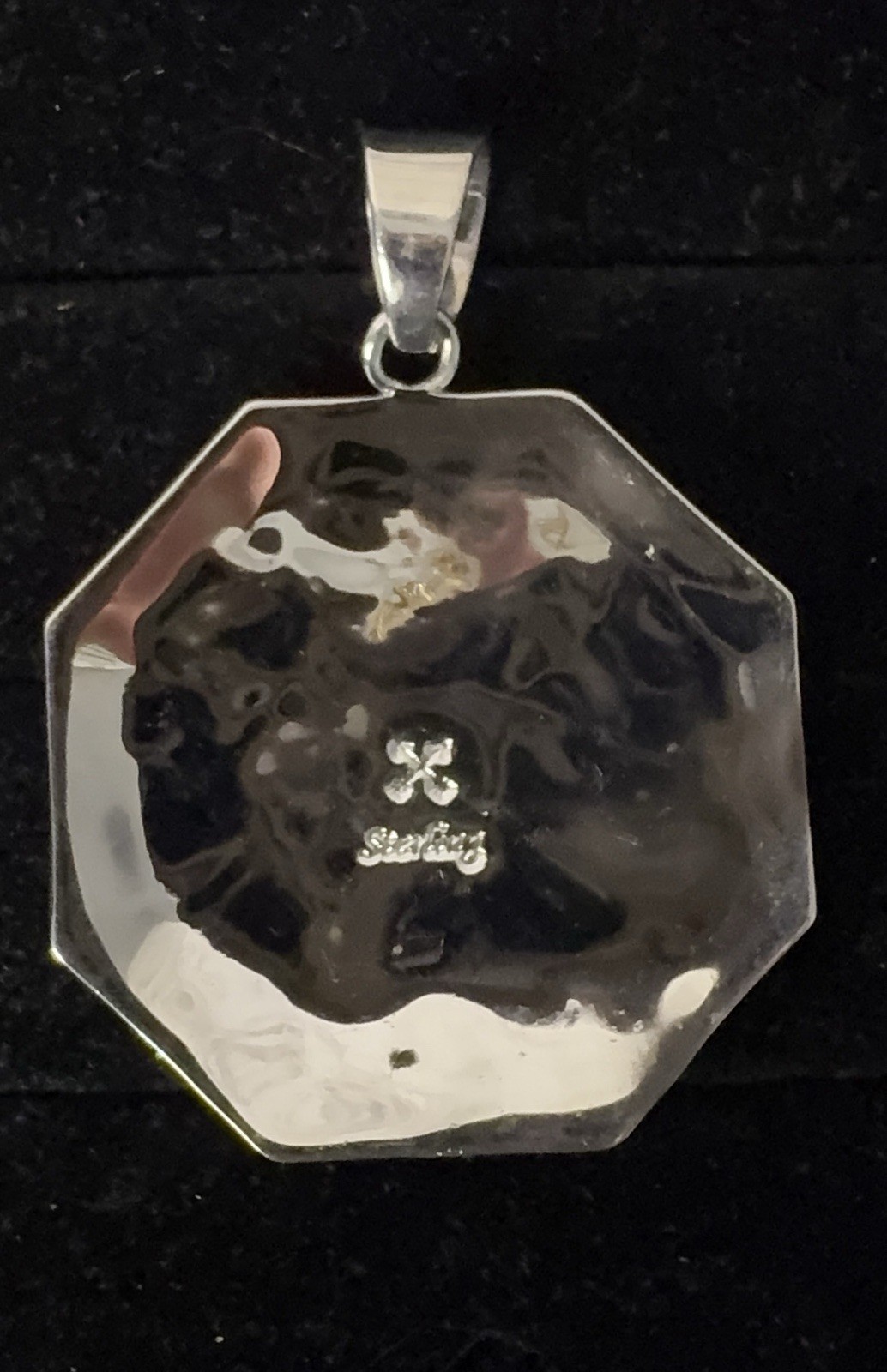 Handcrafted authentic Kenneth Jones Navajo orange spiny cluster pendant