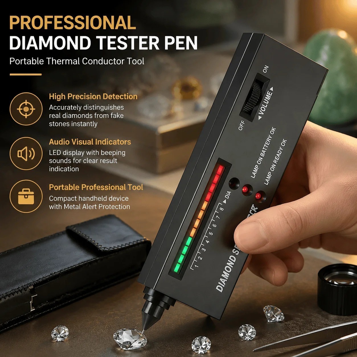 High Accuracy Gold Silver Test Kit Diamond Tester Precious Metal Testing Kit