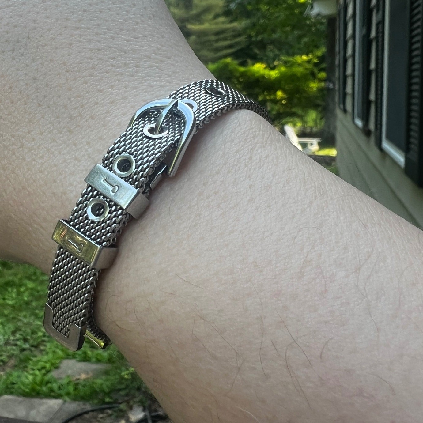 Keep Collectve Silver Tone Stainless Steel Mesh Bracelet Charm Bracelet 7-8.25″
