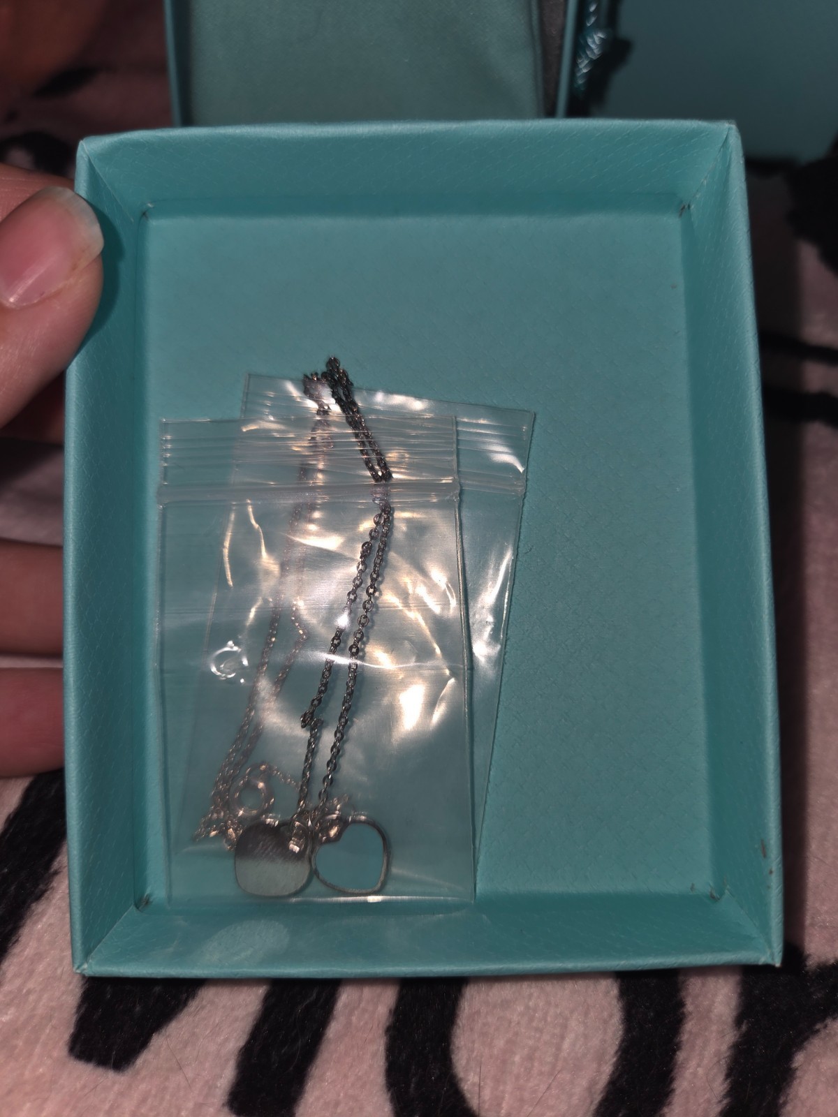 Tiffany and Co Return to Tiffany Blue Double Heart .925 Silver Pendant
