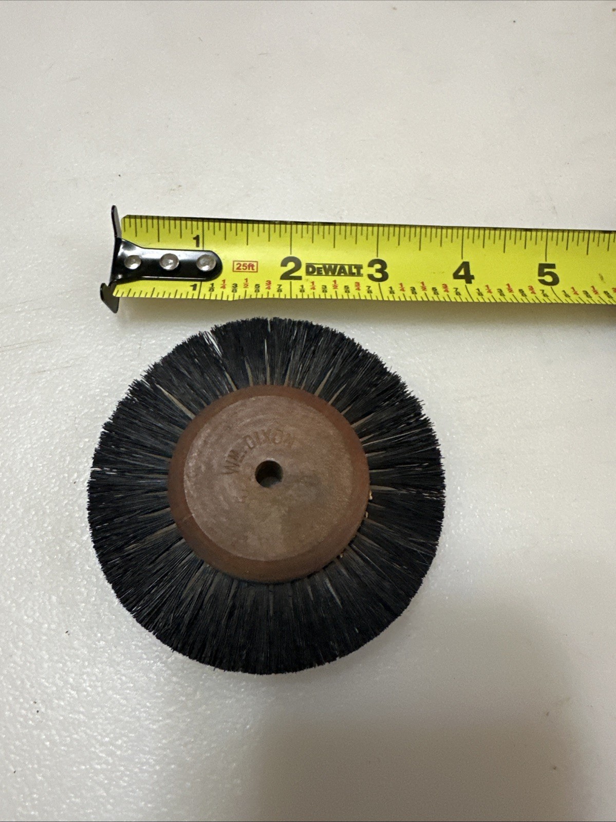 Dixon Wood Hub Rotary Wheel Small Bristle Brush 1 Row 3.5” Jewelry Polish USA