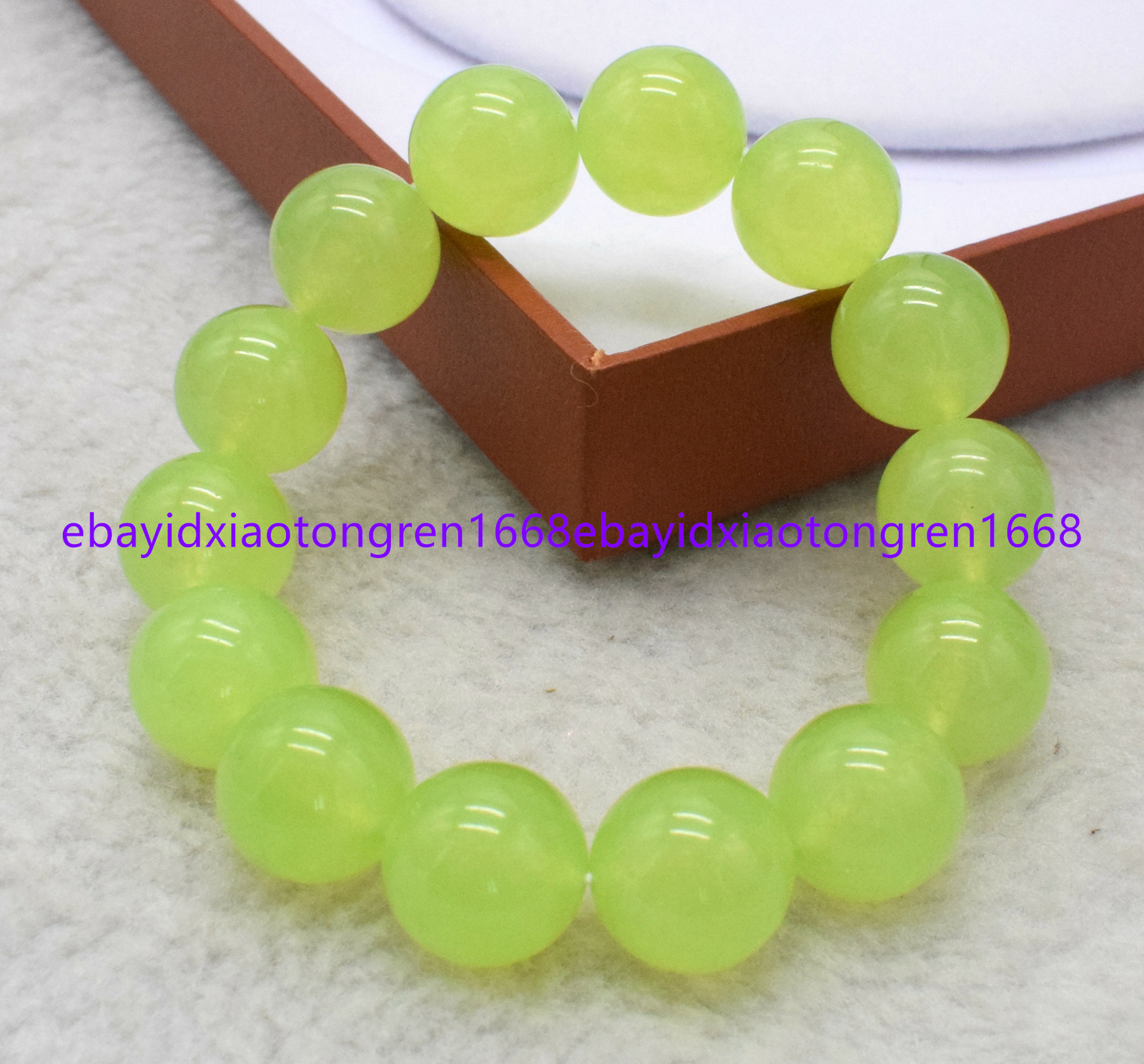 Natural 6/8/10/12/14mm Green Peridot Round Gemstone Beads Bracelets 7.5″