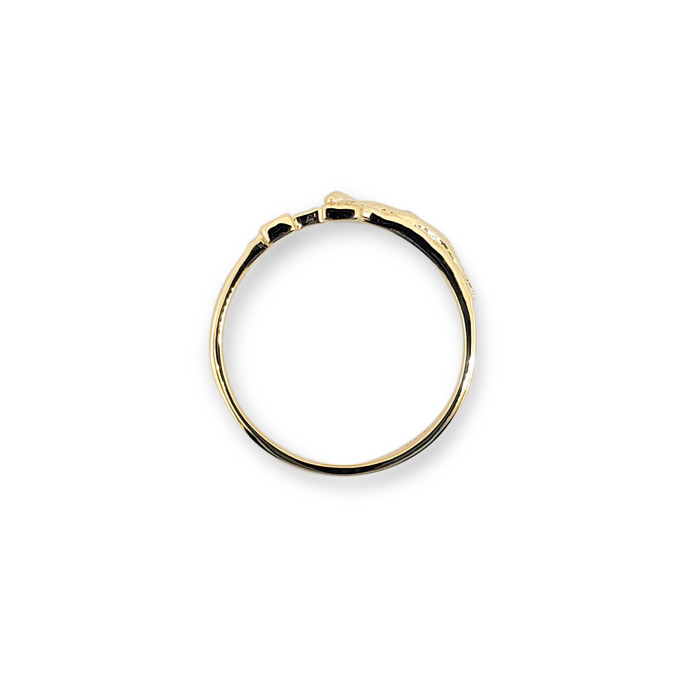 Solid 18K Yellow Gold Cross Ring, Sizes 3 – 12, Crucifix, INRI