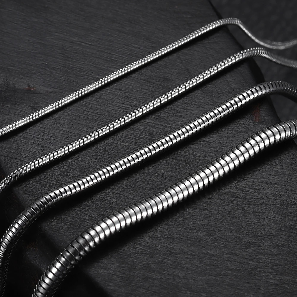 Stainless Steel Finished Chains Necklace Snake Chain with Lobster Clasp Steel To