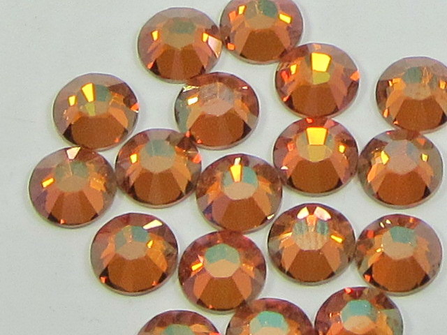 12ss COPPER FLATBACK European Rhinestones 1gr.