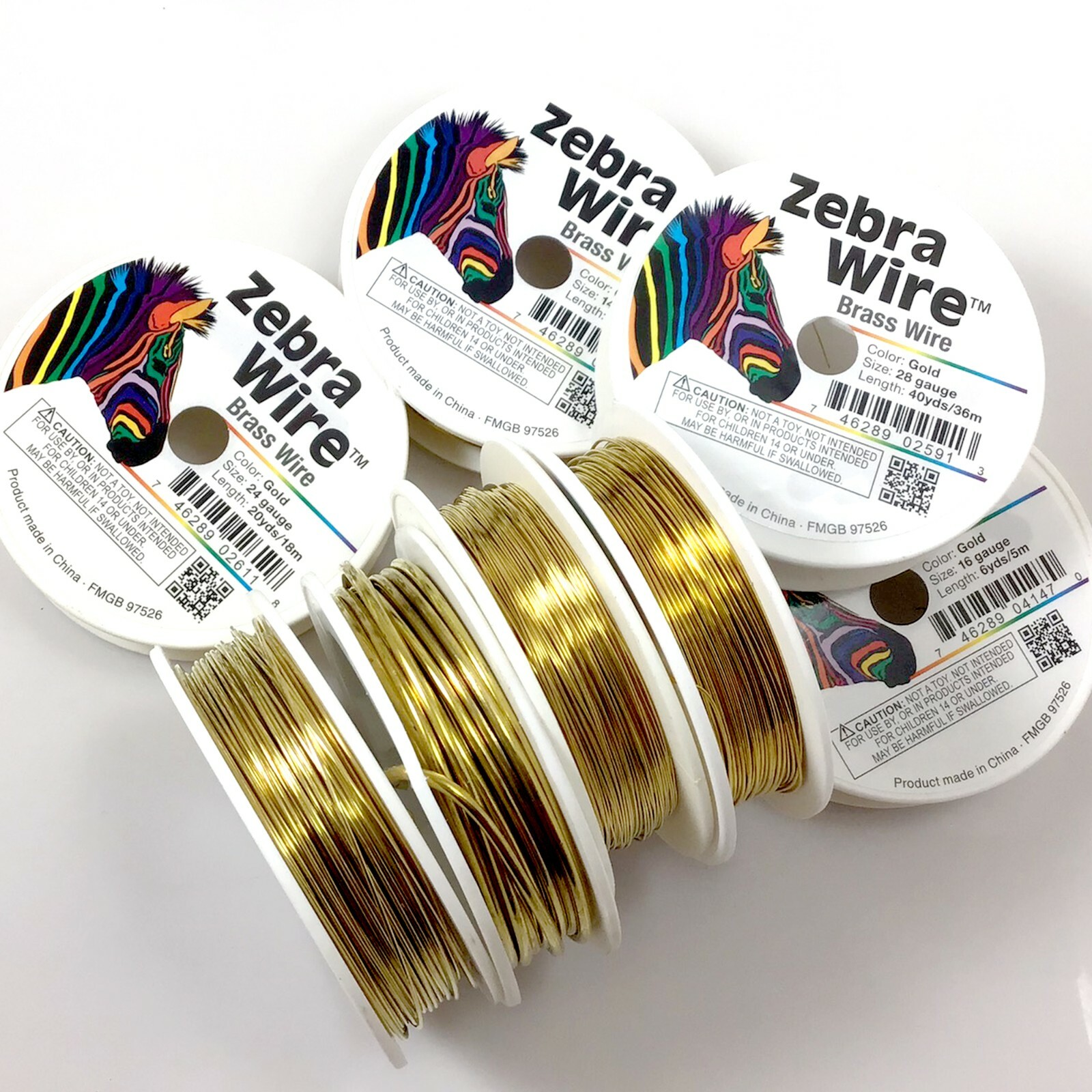 Zebra Wire Gold Color Brass Round Wire 12 14 16 18 20 22 24 26 28 gauge Jewelry