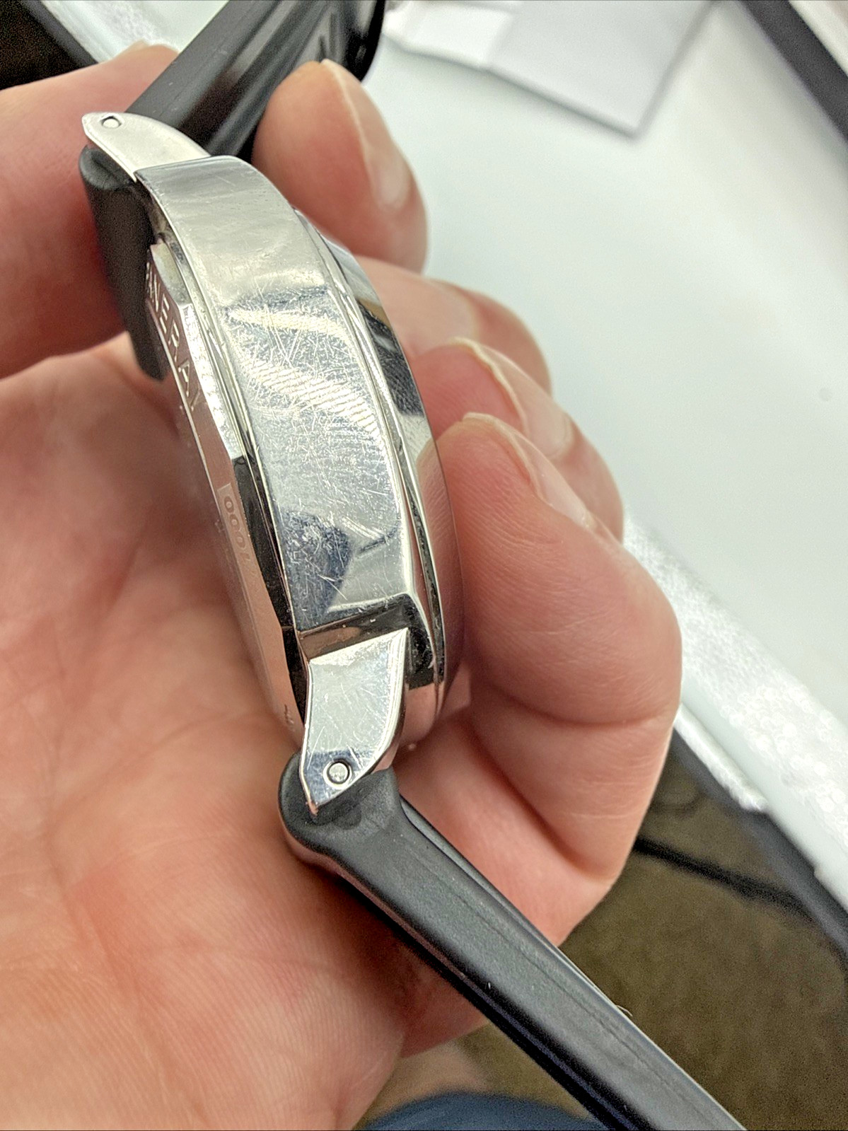PANERAI 44MM Luminor MARINA PAM00113 OP6567 Box Papers WHITE DIAL Blk Rubber Bnd