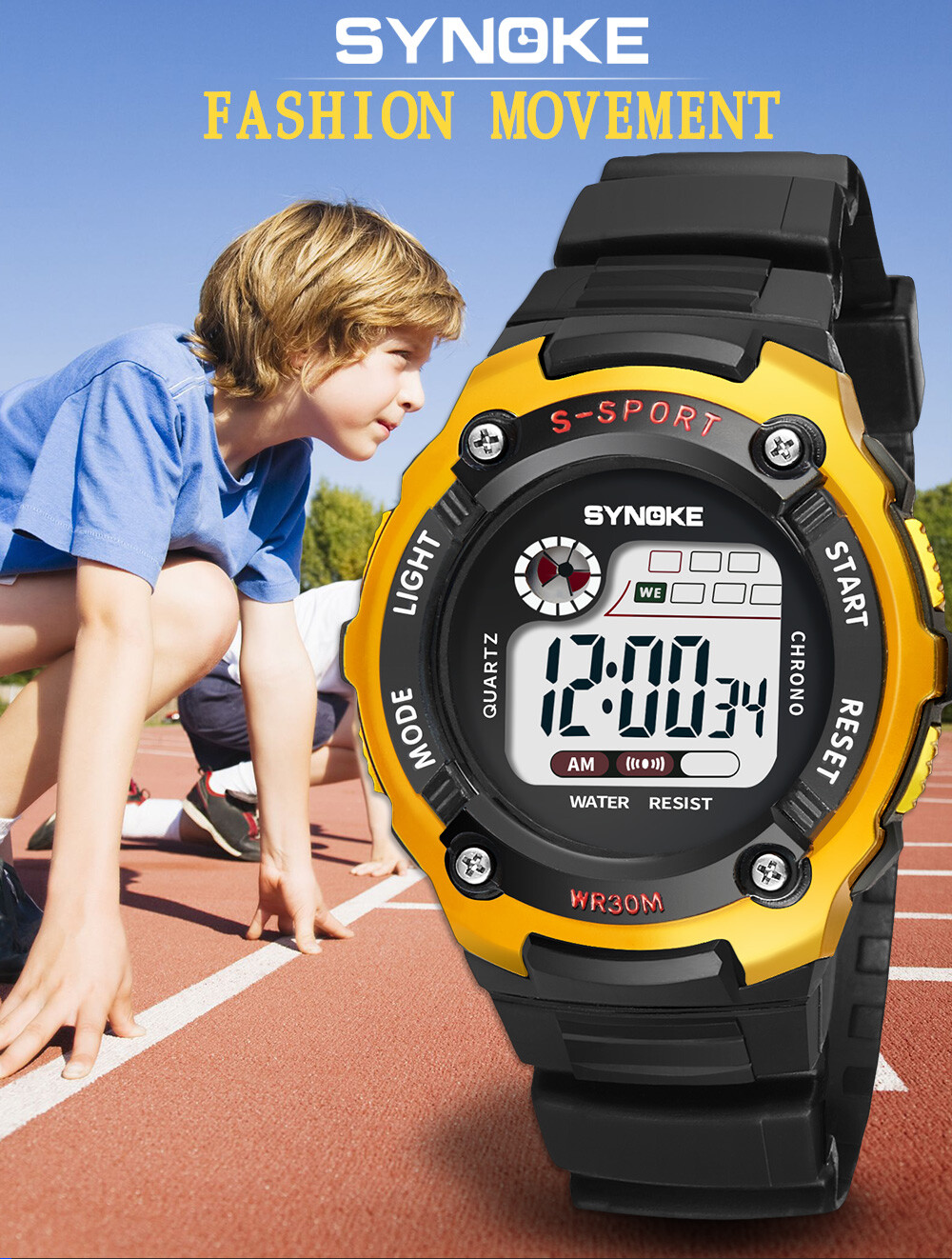 Kids Digital Electronic Watch Waterproof Children Boys Girls Sports LED Watches