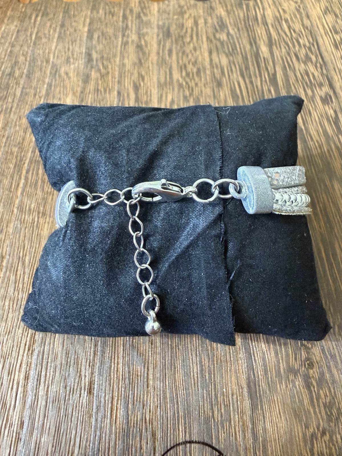 Silver Snake Skin Multi Strand Wrap Bracelet