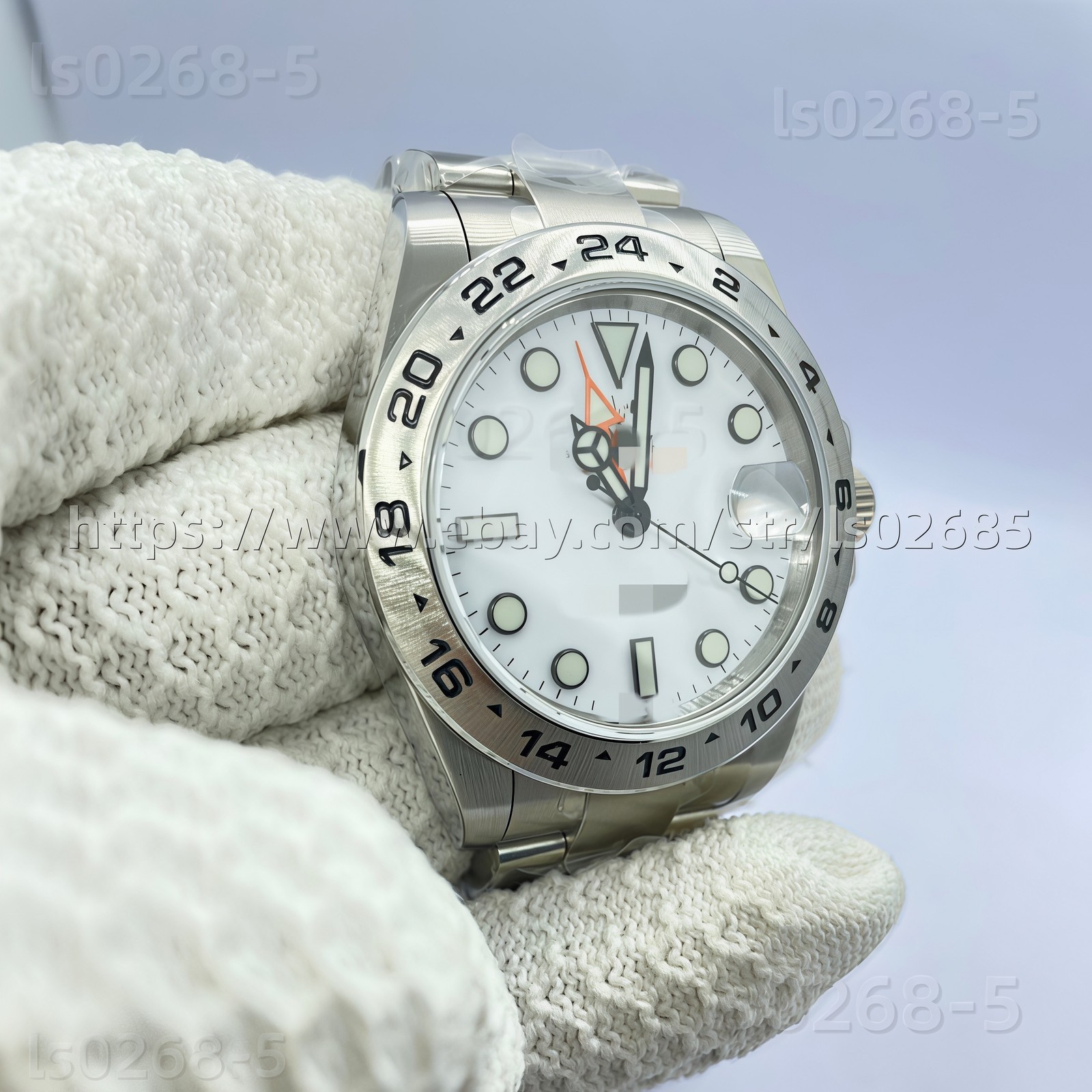 DIY Watch Part Kit for 3285 Movement 42mm SS Case+Dial+Hands+Steel Strap