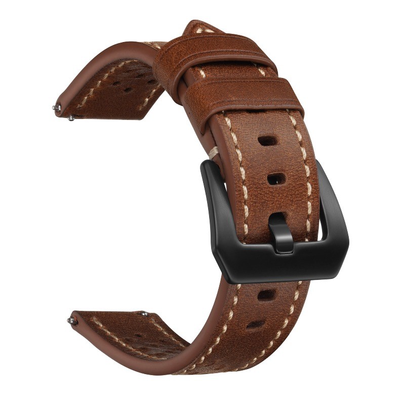 Perforated Breathable Genuine Leather Watch Band Strap 20 22 24 26mm for Panerai