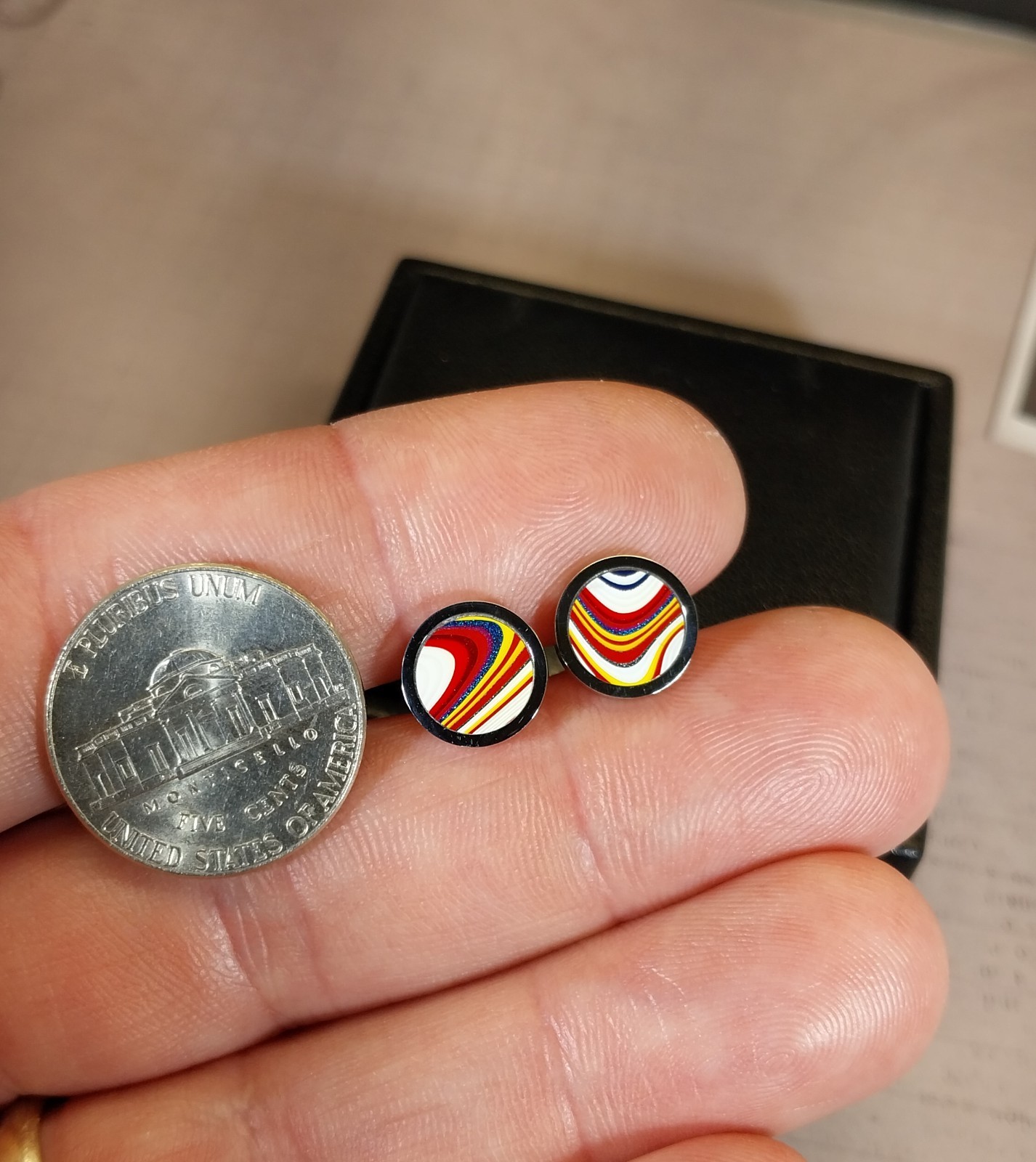 Fordite Earring, Pick Your Set, Stainless Steel, Happy Agate Studio, EB59
