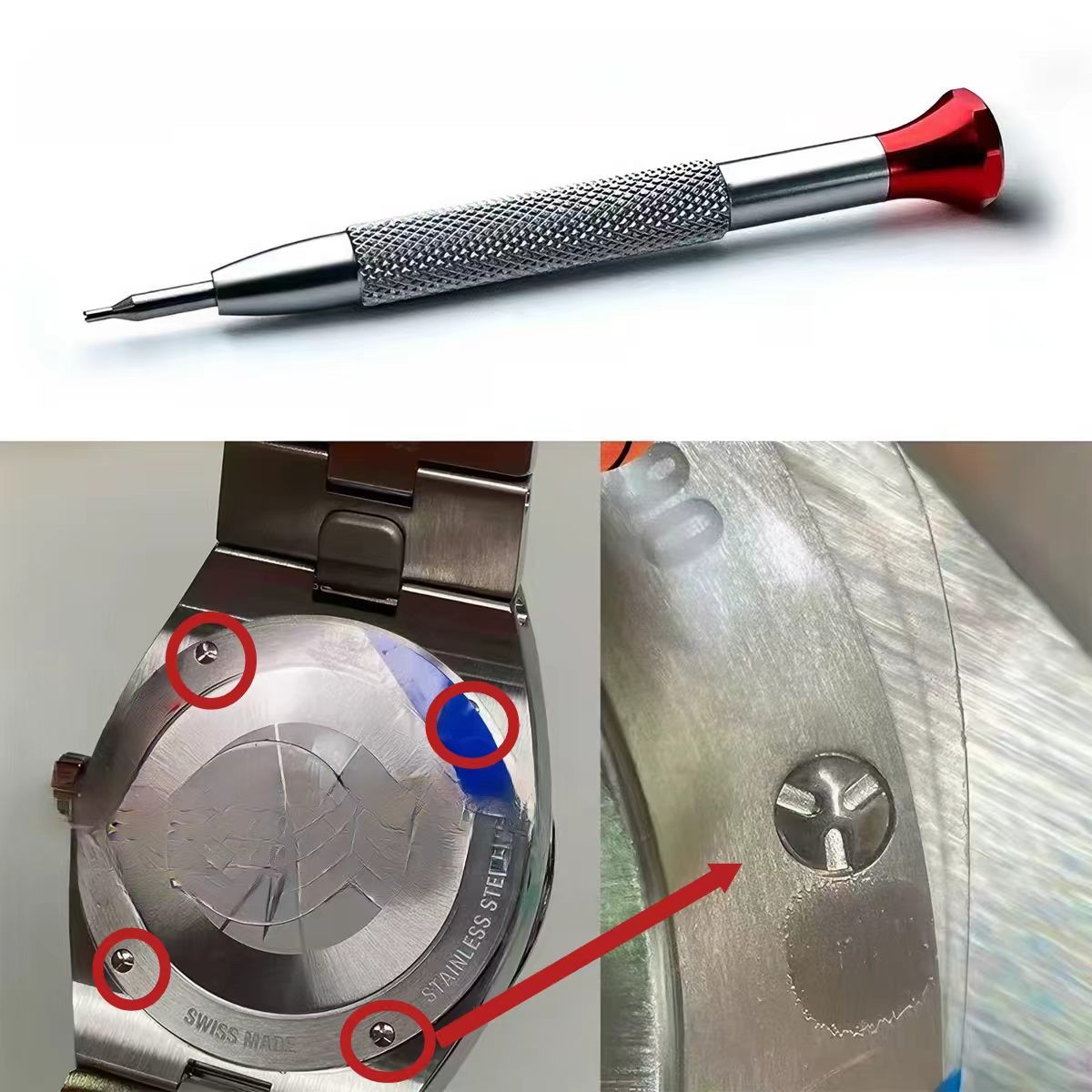 1.35mm Case Back Screwdriver for Vacheron Constantin/Cartier Watch 3 Prong Tool