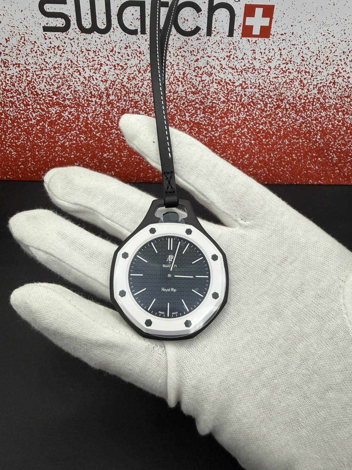 Swatch x Audemars Piguet Bioceramic Royal Pop Ocho Negro Pocket Watch Quartz