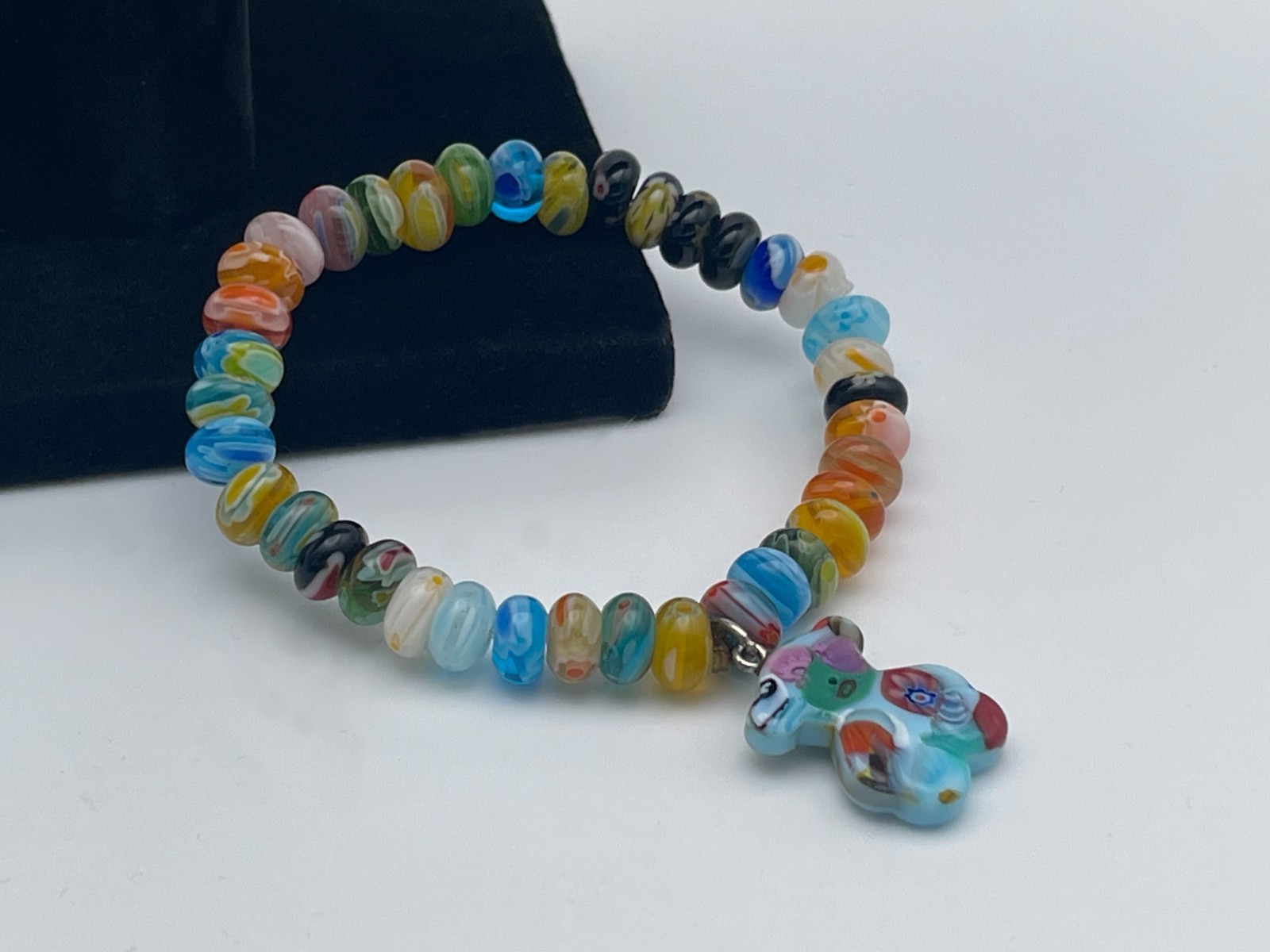Retired TOUS Carnaval Minifiore Bracelet Murano lampwork & millefiori beads RARE