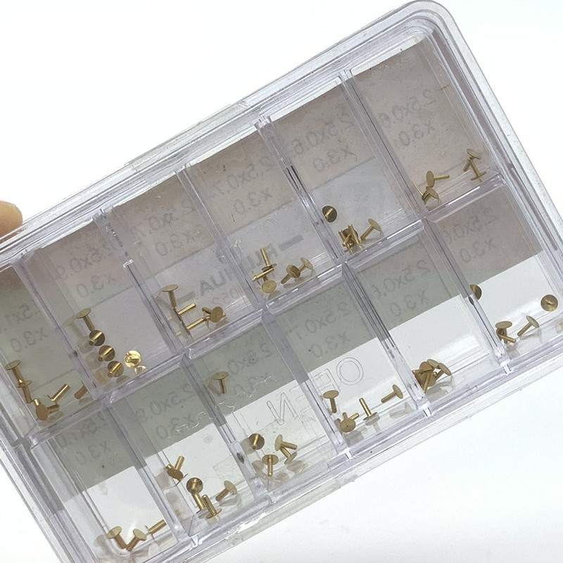 60Pack 12-Size 2.5mm Assorted Watch Dial Feet Set Movement Welding Tool No. 4052