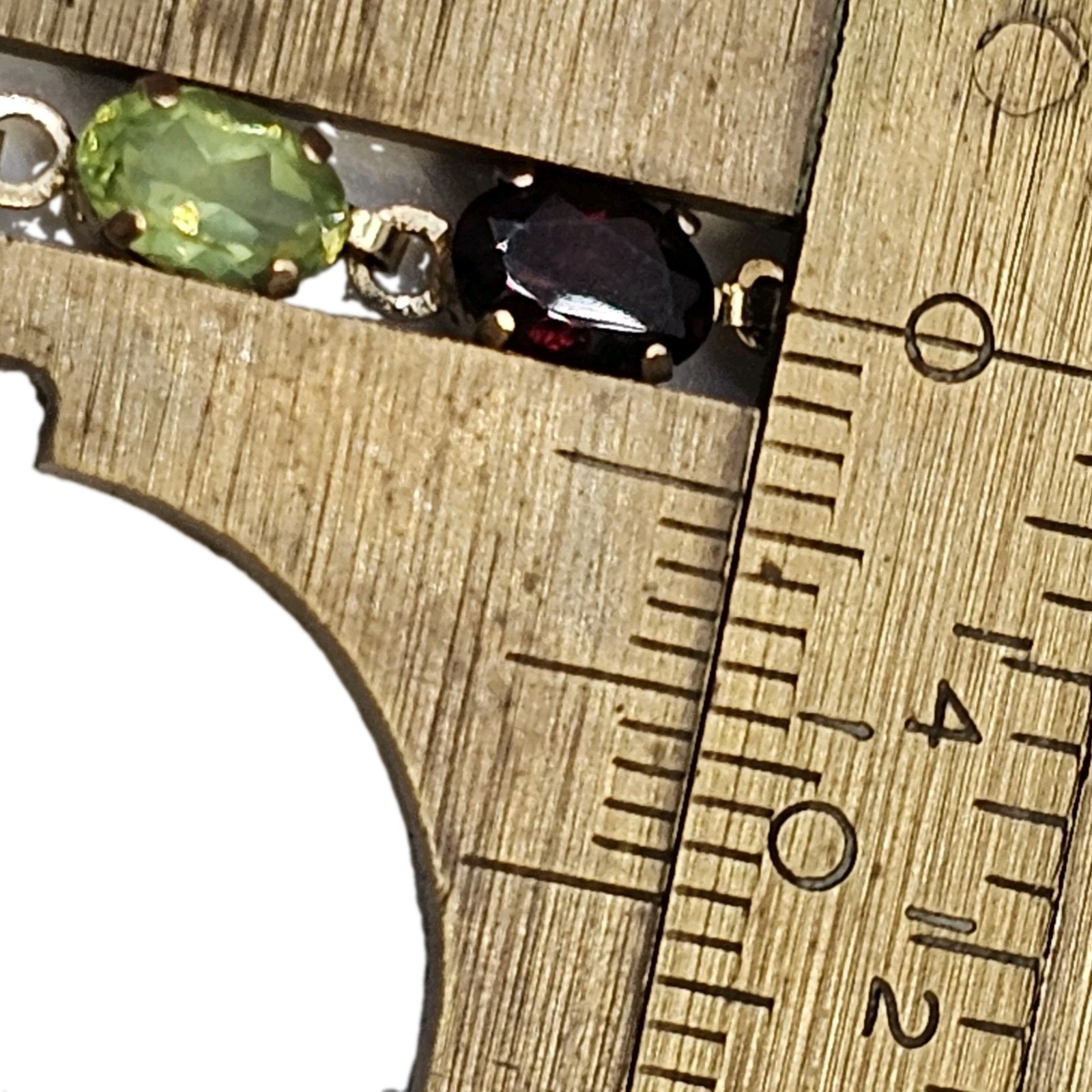 6.75″ 10K Gold Multi Gemstone Tennis Bracelet Amethyst Topaz Aqua 4.4 Grams