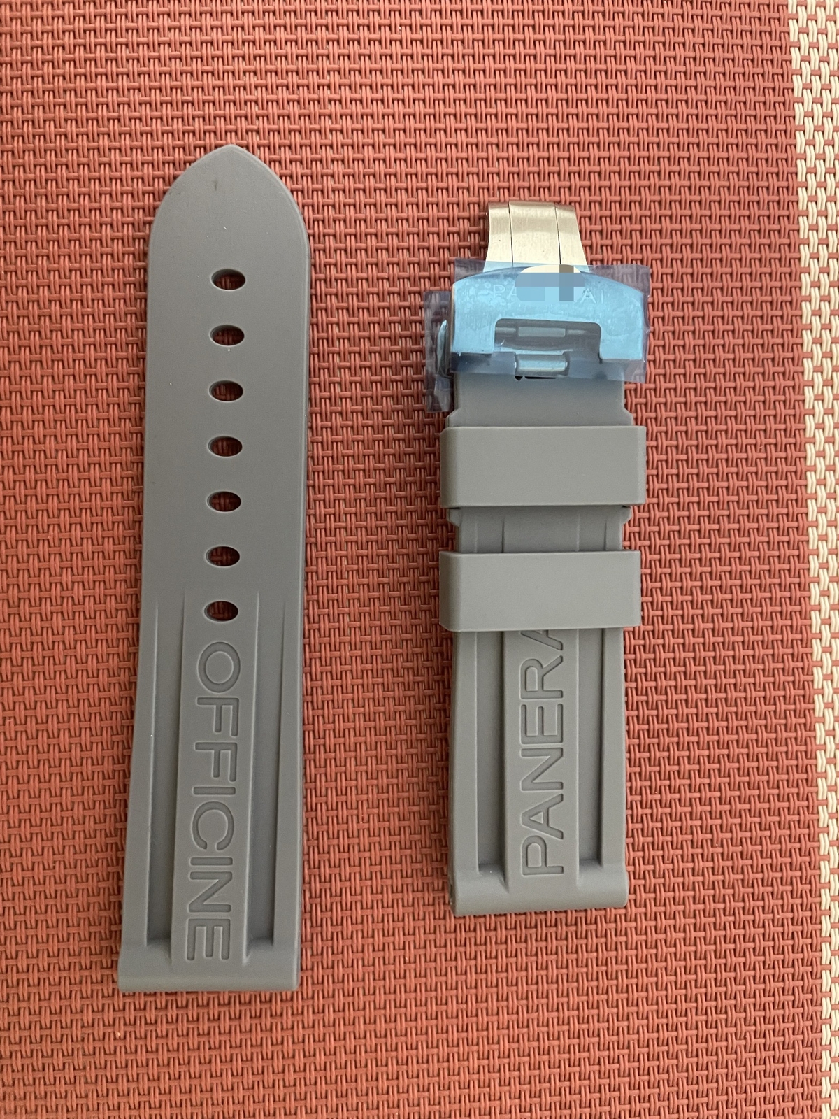 22 24 26mm Rubber Dive Strap Folding Clasp Fit Panerai Watch PAM441/359/437/393