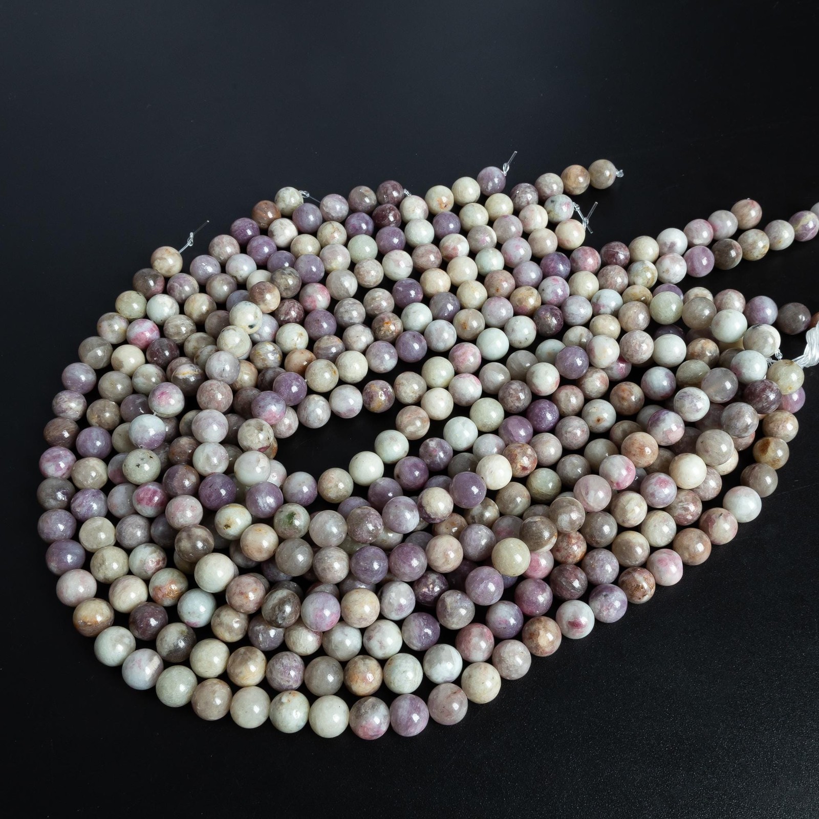 Pink Purple White Tourmaline Natural A Gemstone Round Loose Beads 4/6/8/10MM