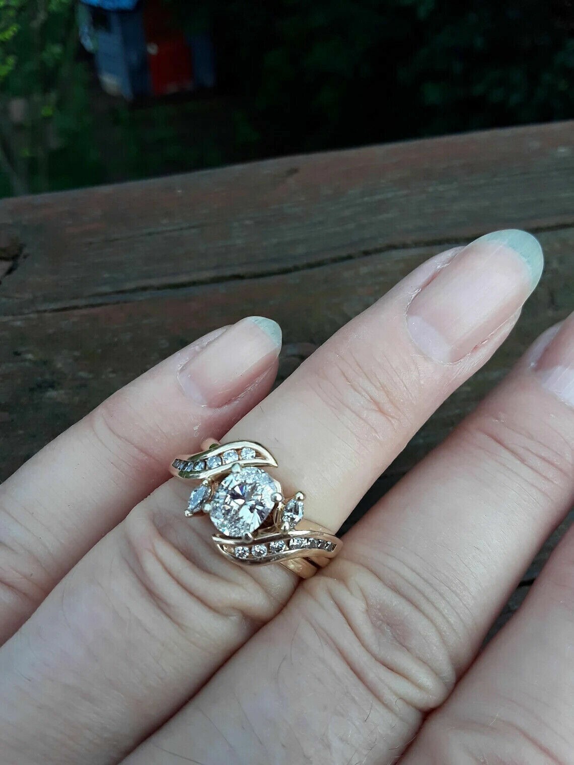 2.10Ct Lab-Created Diamond Stylish Solitaire Engagement Ring 14K Yellow Gold Fn