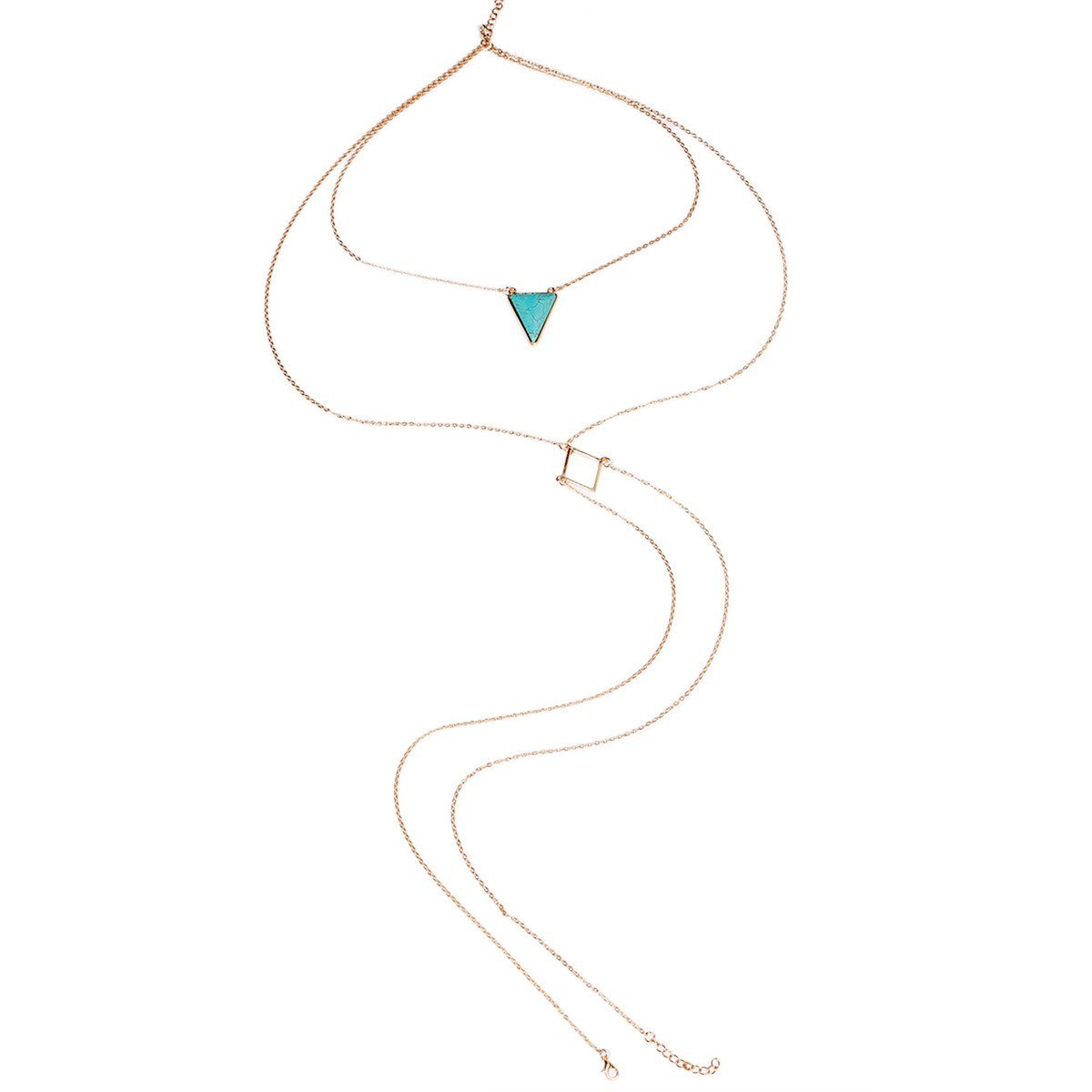 Bikini Beach Crossover Harness Necklace Waist Belly Body Chain Jewelry