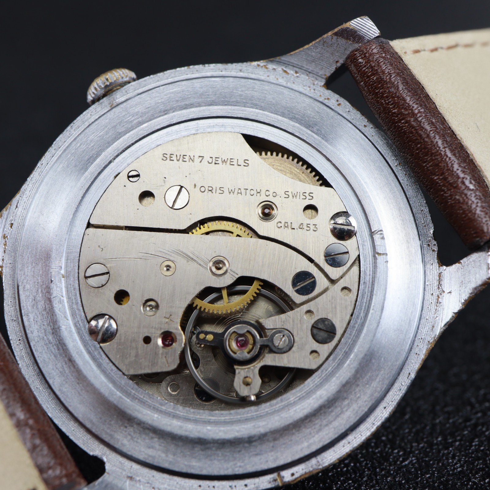 Vintage Oris Pointer Date Cal 453 Manual Wind 1950s Men’s Watch 33mm
