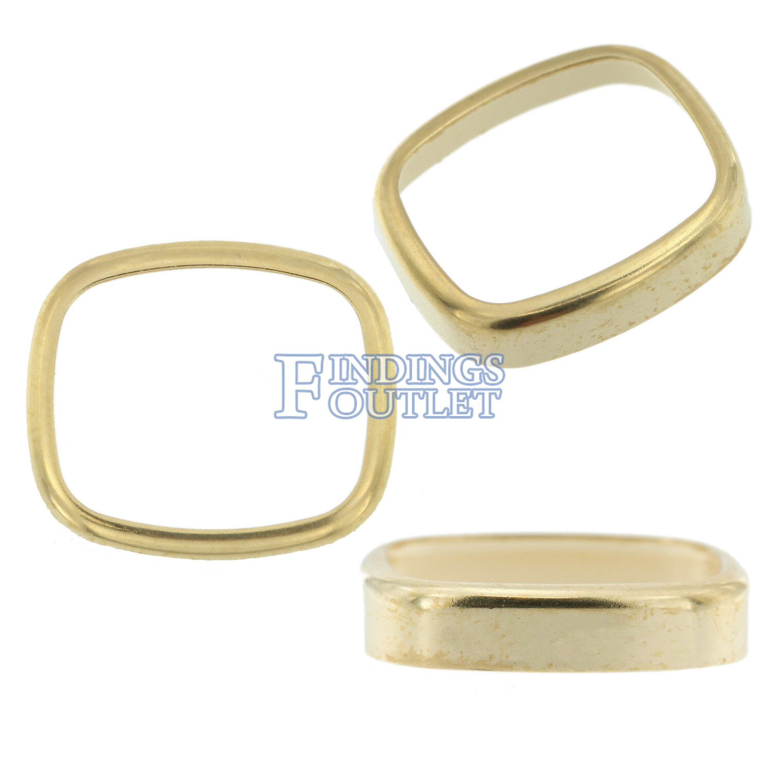 14K Yellow Gold Antique Bezel Head Setting Mounting 14x12mm – 16x14mm Cabochon