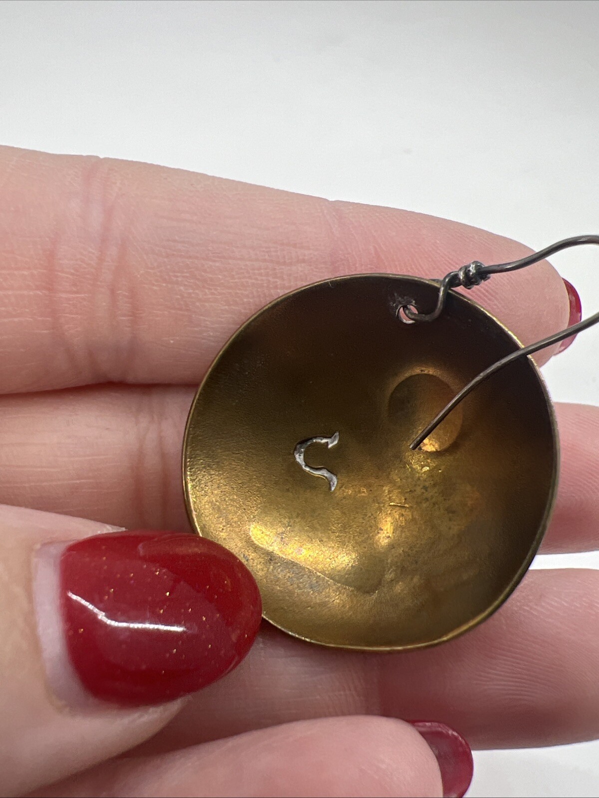 Copper, Brass, Sterling Artisan Earrings And Matching Cuff With Unknown Maker