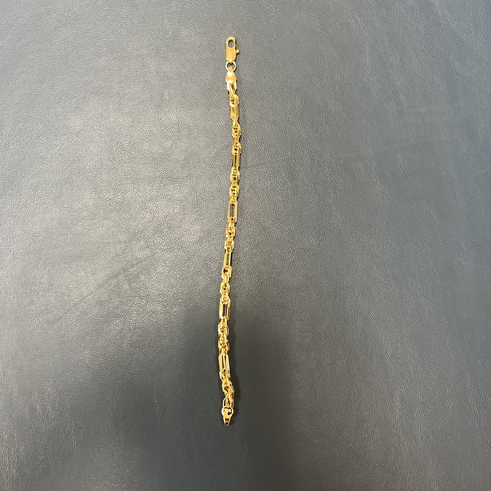 8INCH 14KT GOLD ELECTROPLATED 10X MILANO STYLE ROPE BRACELET DIAMOND CUT
