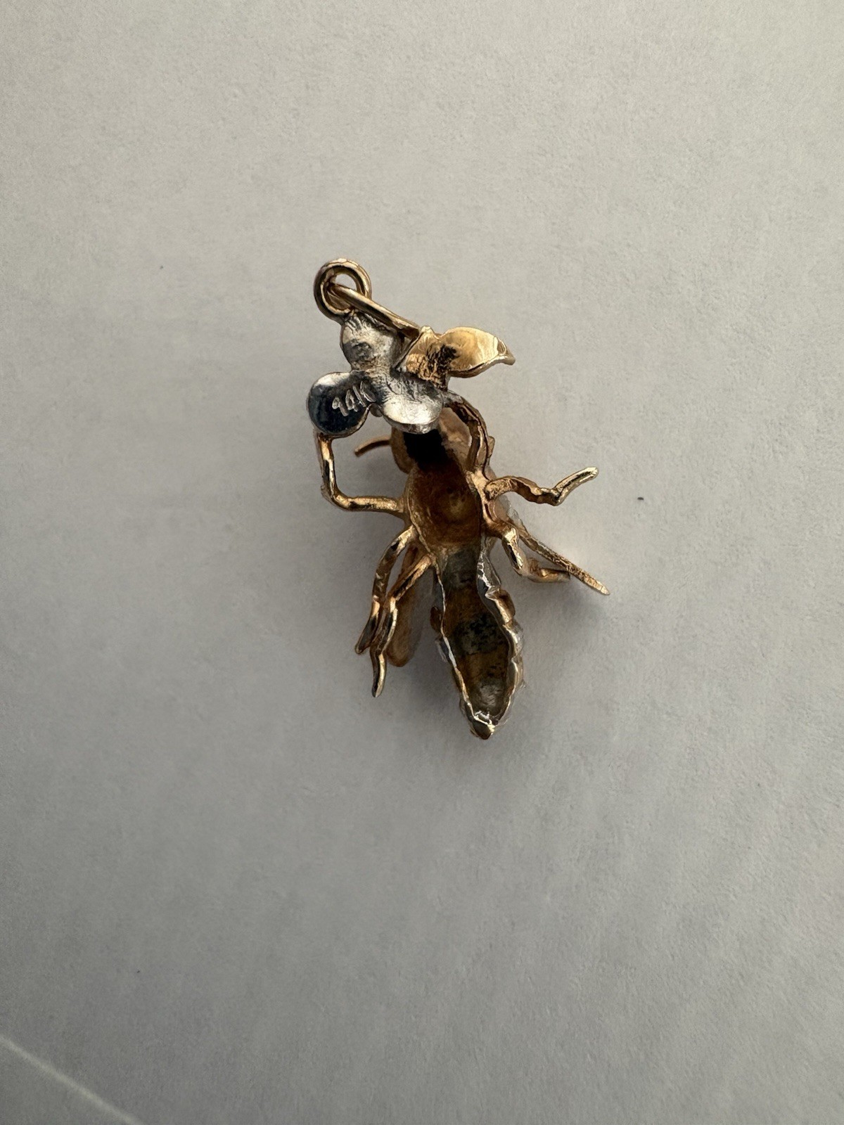 Insect Charm Pendant Metal Gold & Silver Tone No Stone Unisex Adults