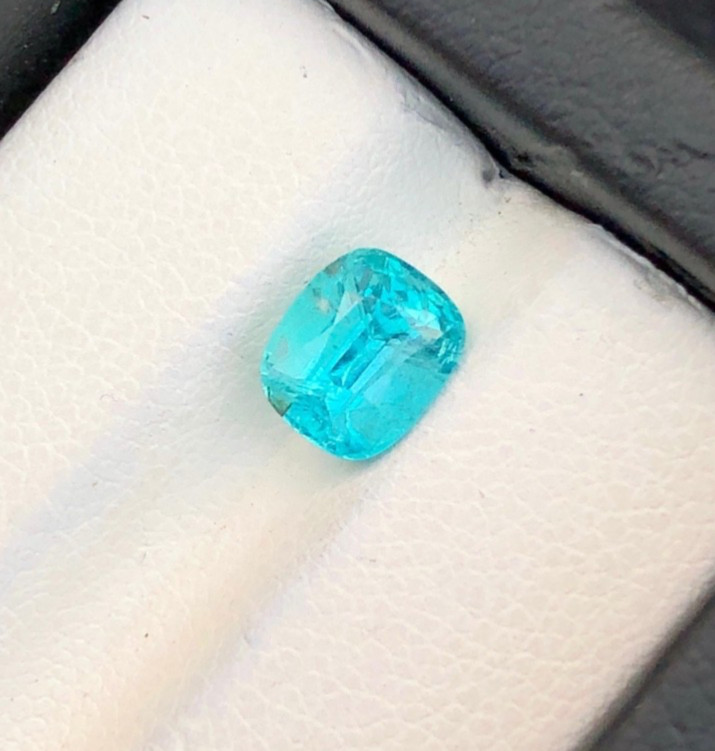 1.51 CT Natural Cut Apatite cushion shaped loose gemstone from Brazil.