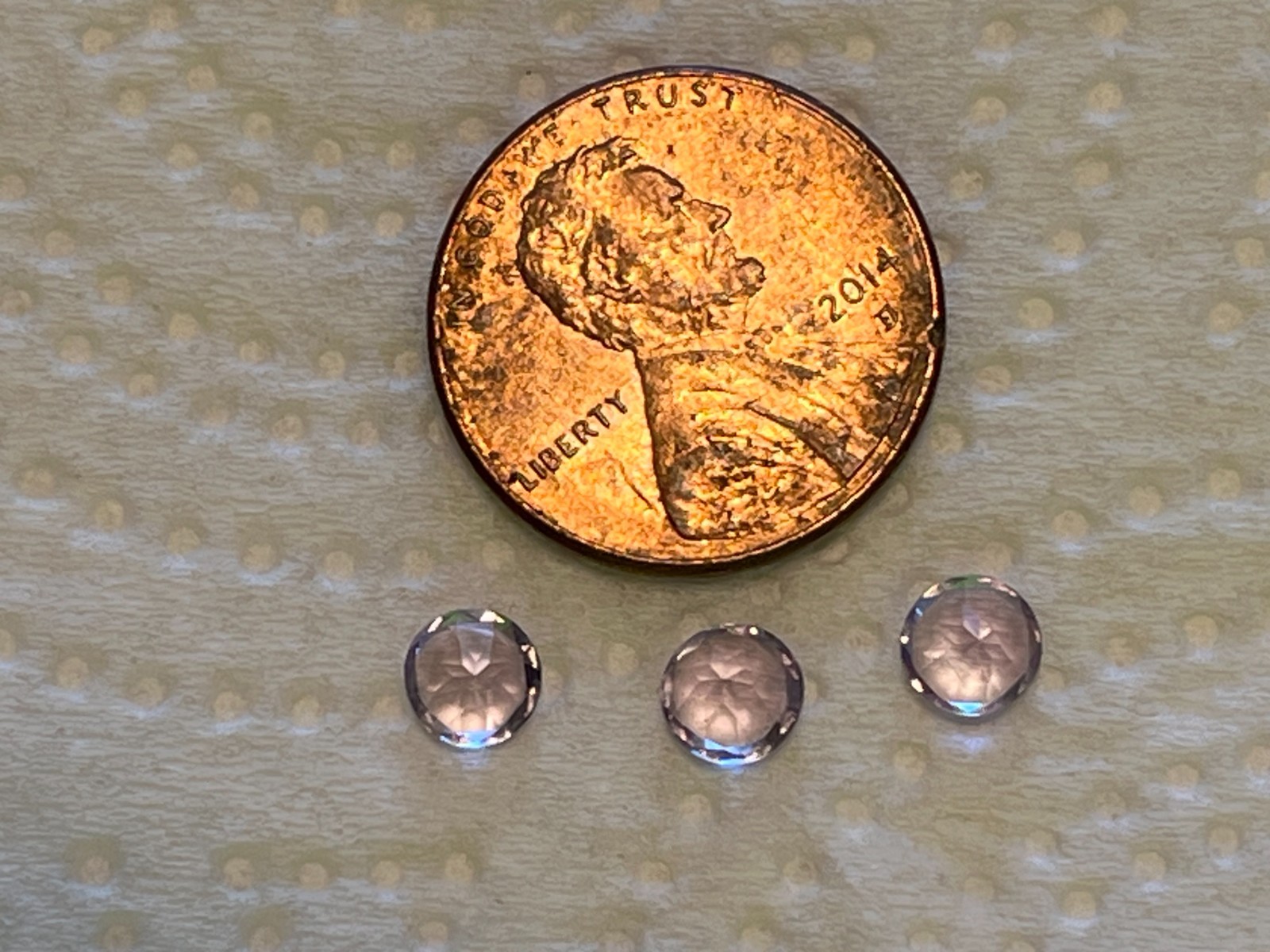 Three Natural 5mm round Amethyst-Not heat treated or enhanced
