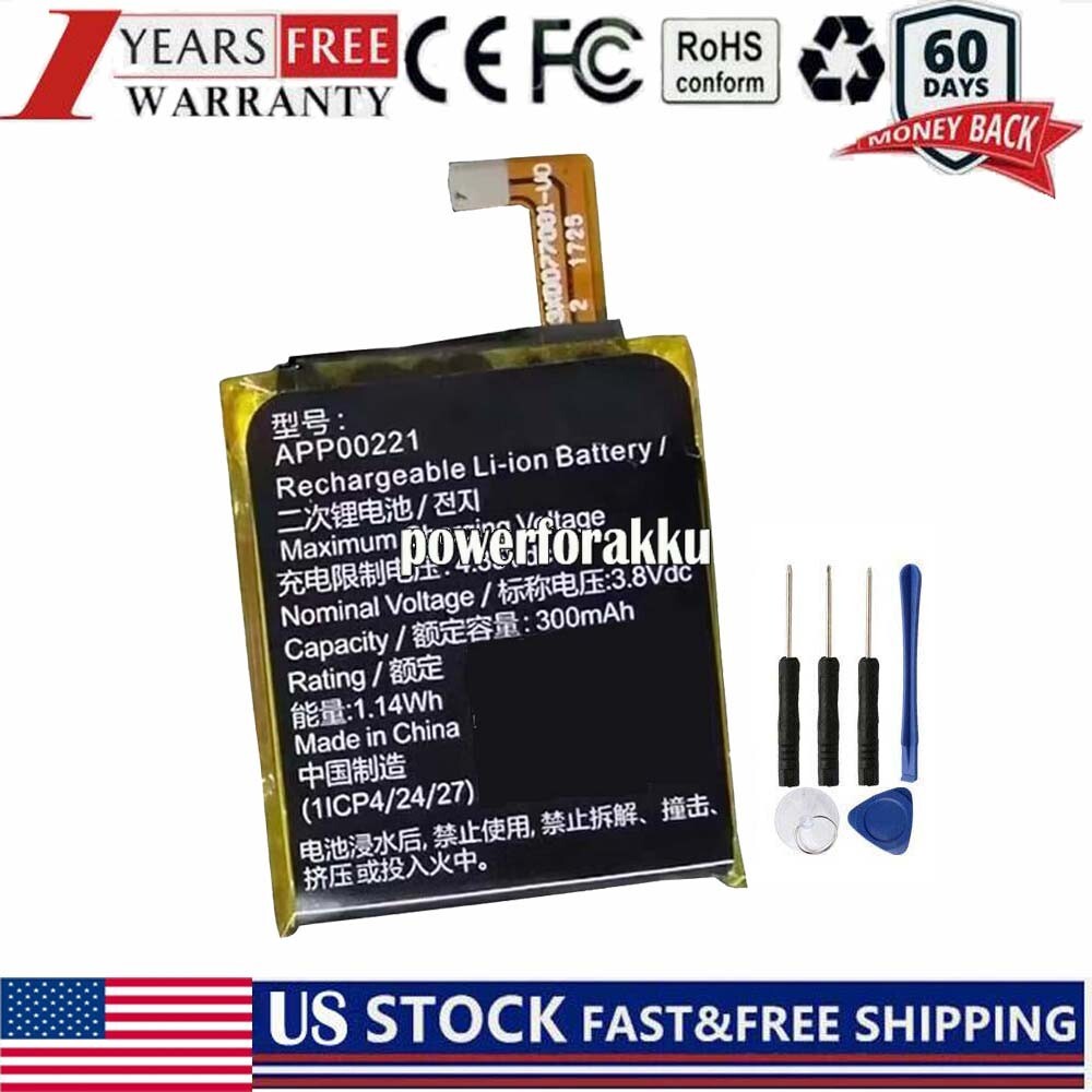 Rechargeable Li-ion Battery APP00221 For Apack APP00221 SmartWatch 1ICP4 / 24/27