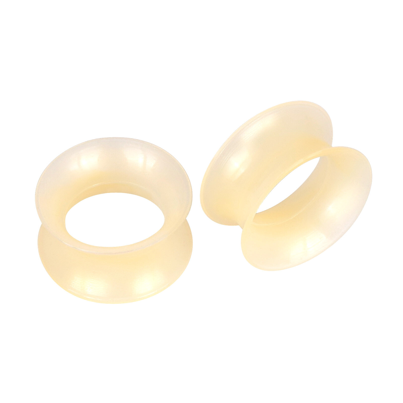 1 Pair Flexible Silicone Soft Ear Flesh Tunnels Ear Gauges Plugs Earskin 2g-3/4″