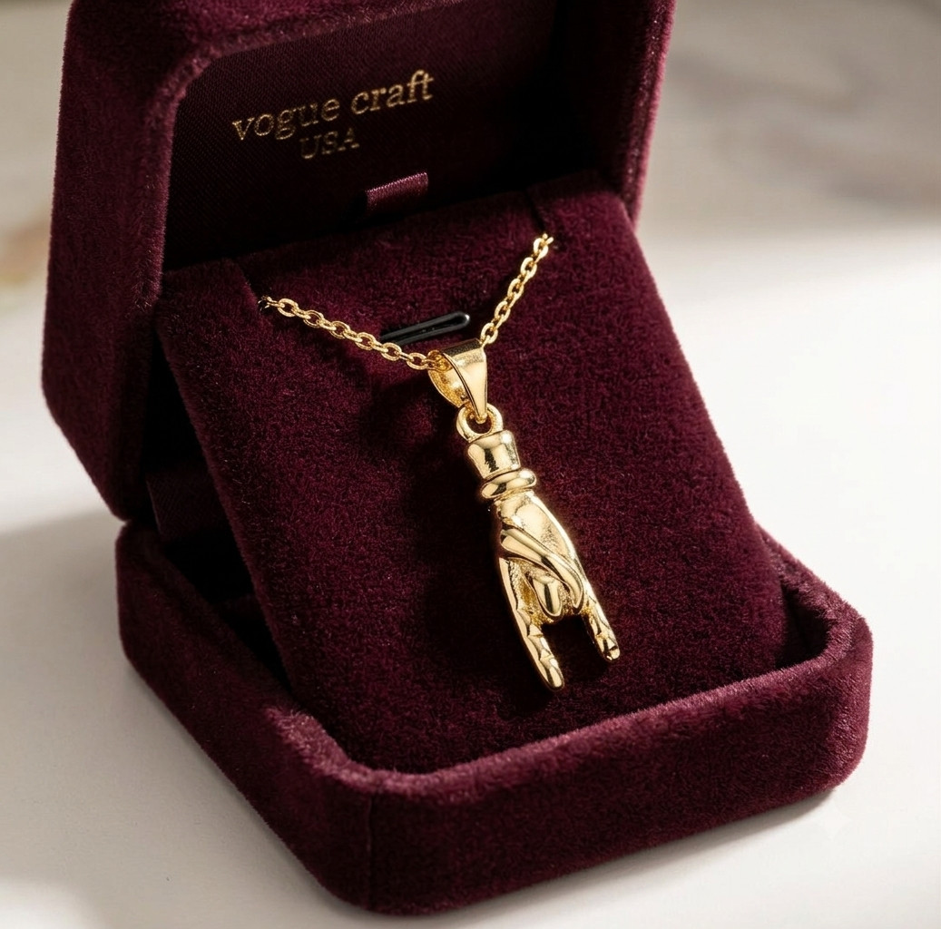 14k Gold Filled Mano Cornuto Charm Italian Horn Hand Pendant for Good Luck DIY