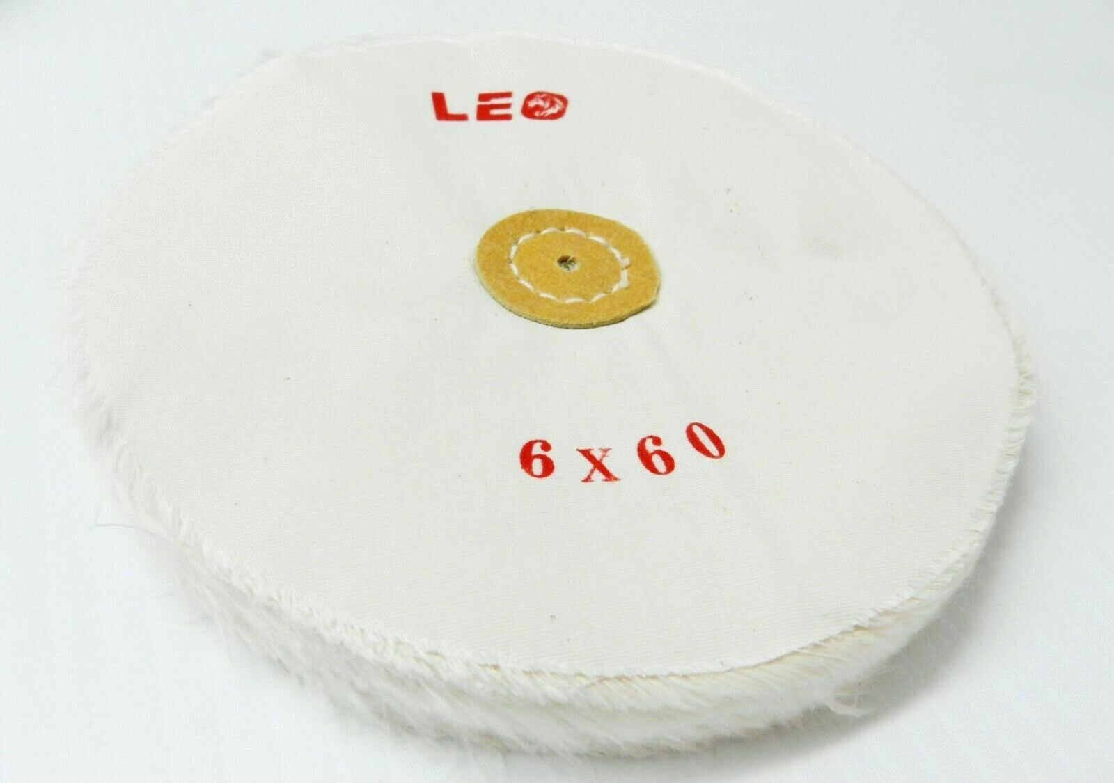 6″ Polishing Buff Wheel Finex Muslin Loose Leather Center 60ply Jewelry Buffing