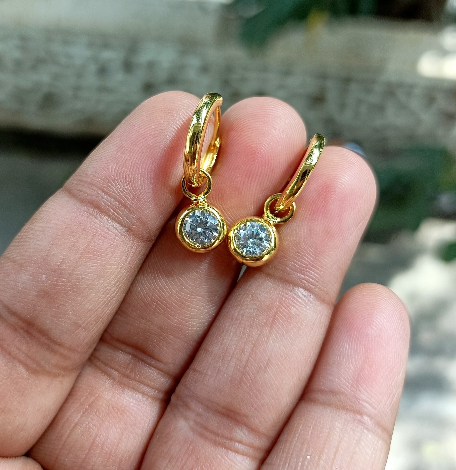 2Ct Round Cut Lab Created Diamond Drop & Dangle Earrings 14k Yellow Gold Plated