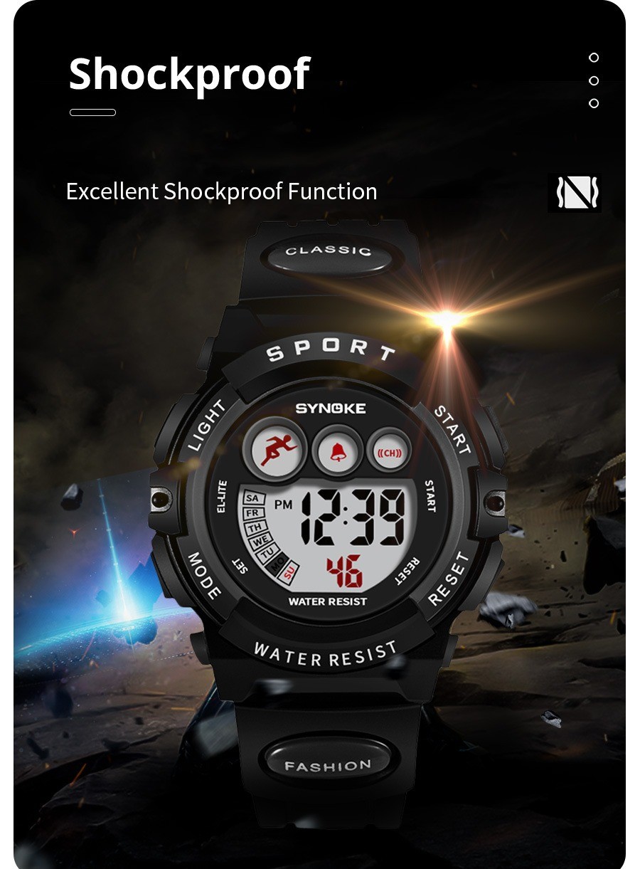 Kids Digital Electronic Watch Waterproof Children Boys Girls Sports LED Watches