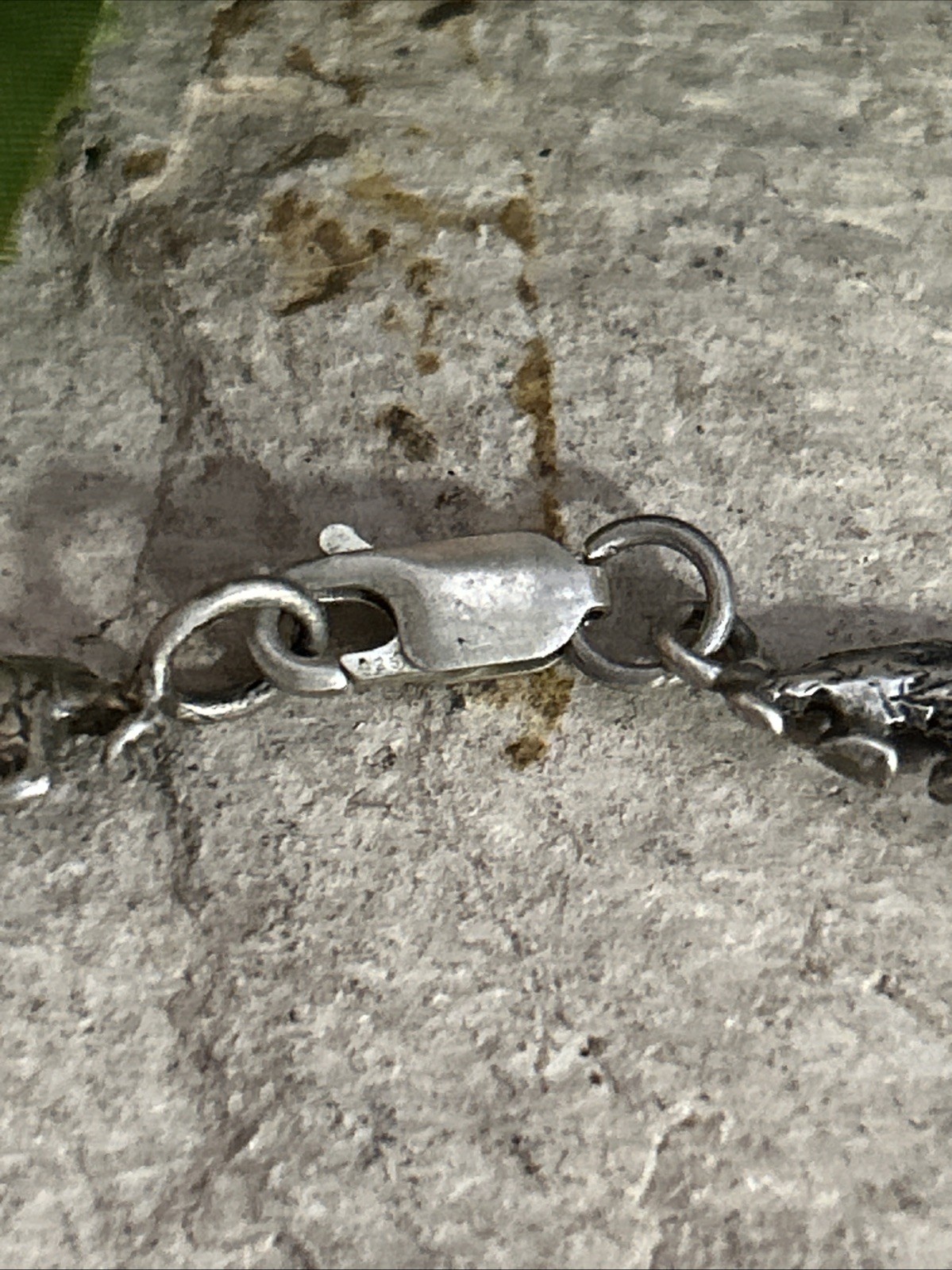 53. Vintage Sterling 925 Noahs Ark Animal Link Chain Bracelet 7 1/4″. 8.8g.